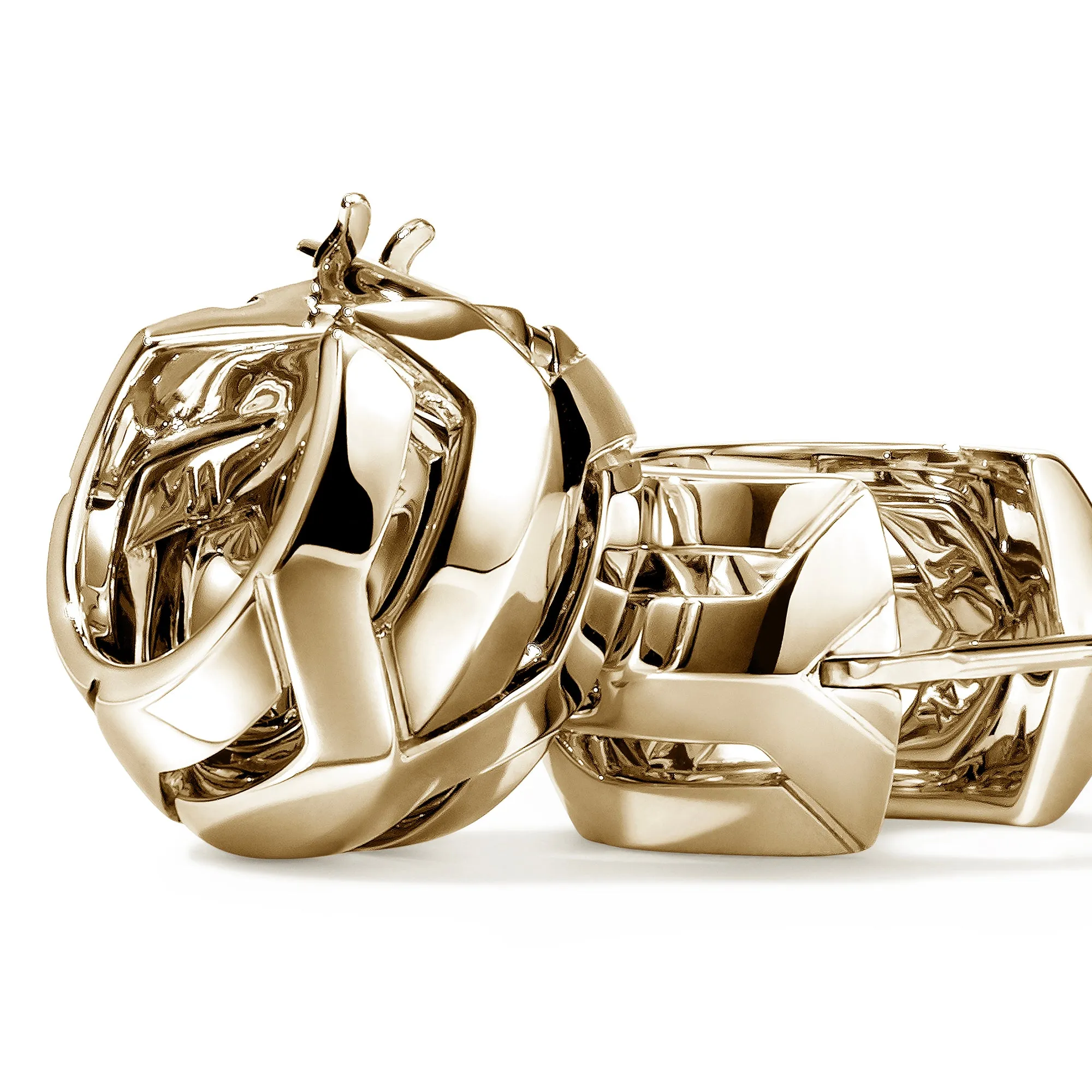 Icon 50 Hoop Earrings, Gold, 15MM|EGG98790 sold by John Hardy product image thumbnail 2