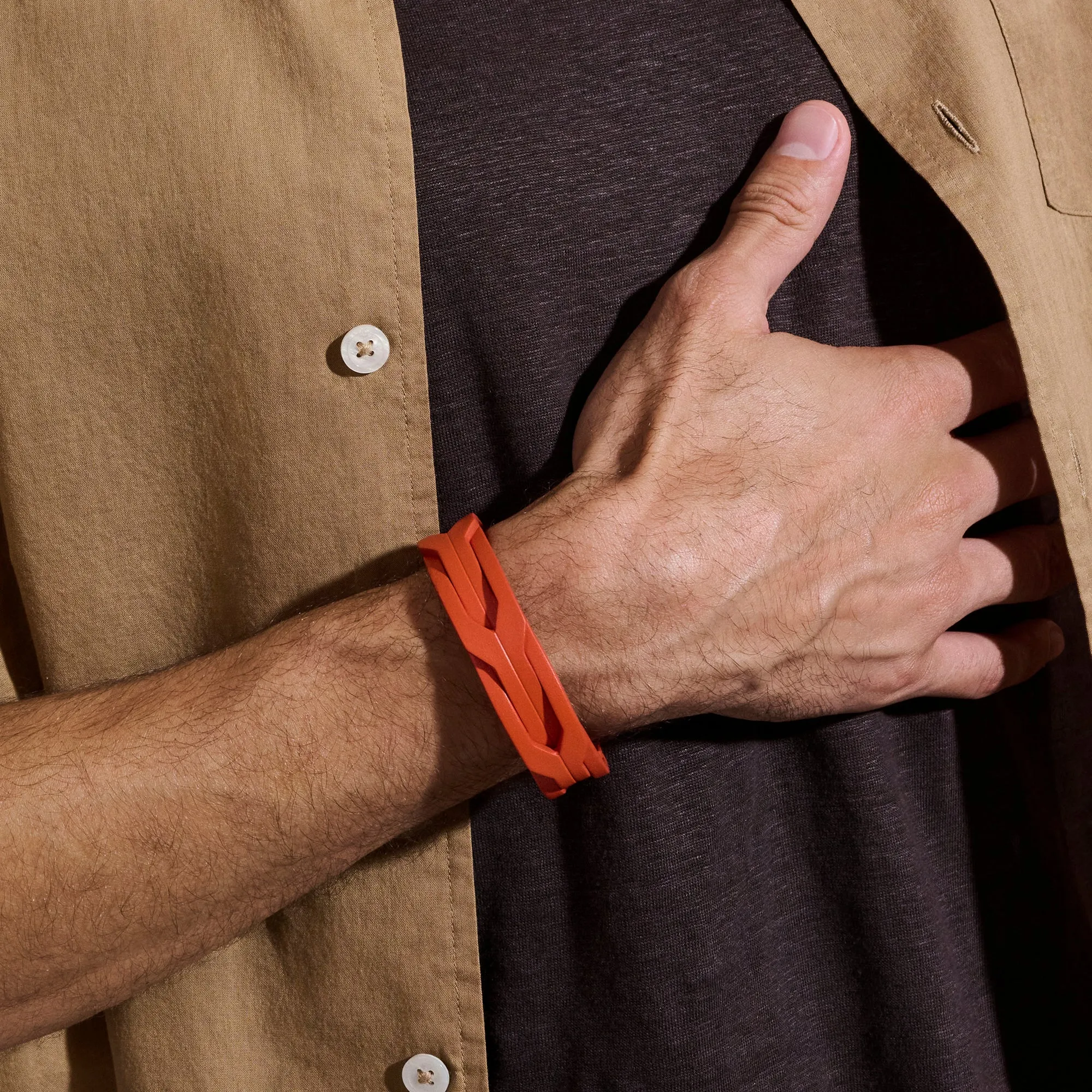 Icon 50 Bracelet, Sterling Silver, Leather|BU98744OR sold by John Hardy product image thumbnail 5