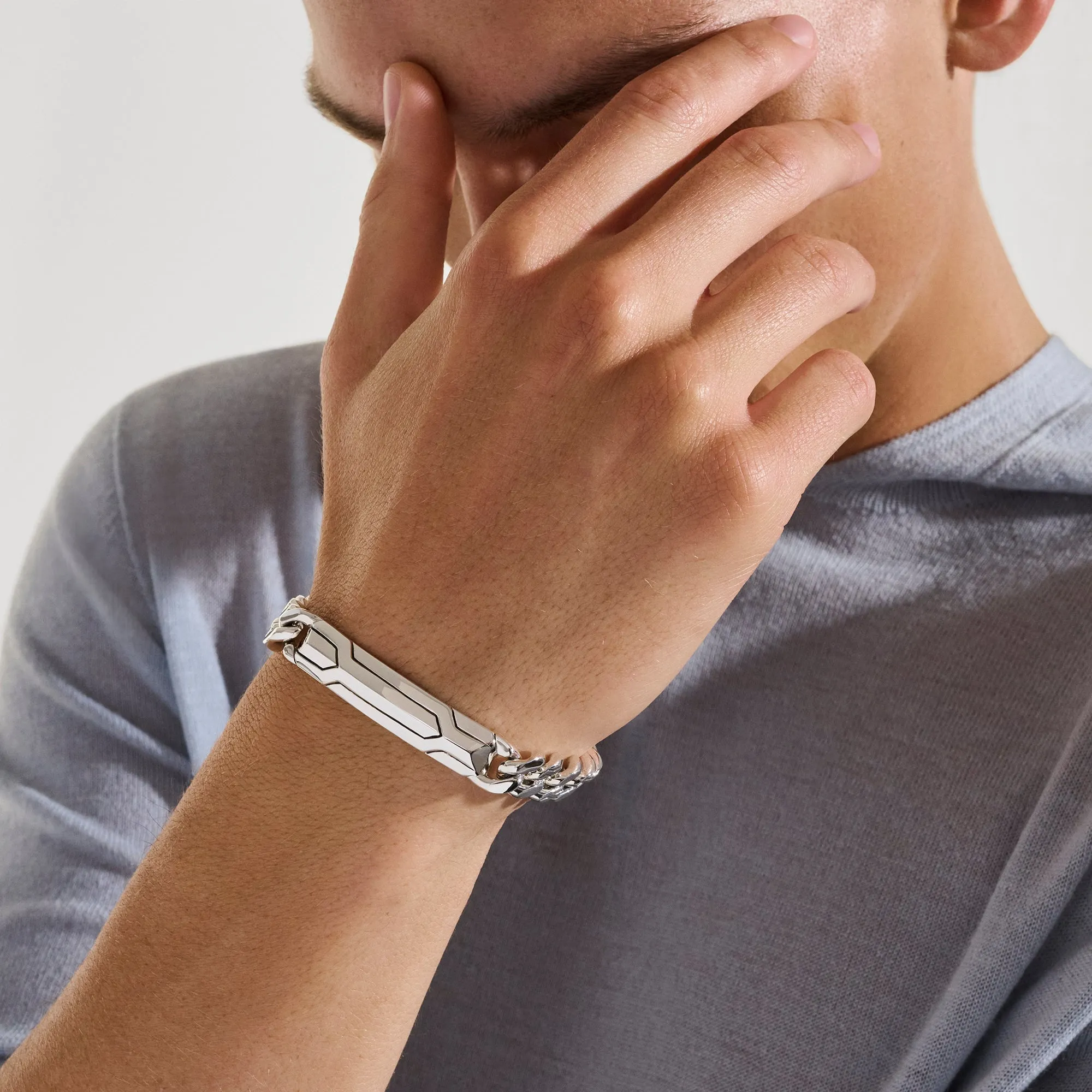 Icon 50 Curb Bracelet, Sterling Silver, 11MM|BU98743 sold by John Hardy product image thumbnail 5