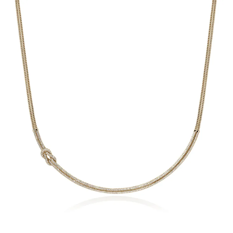 Love Knot Necklace, Gold, Diamonds|NGGX987572DI sold by John Hardy