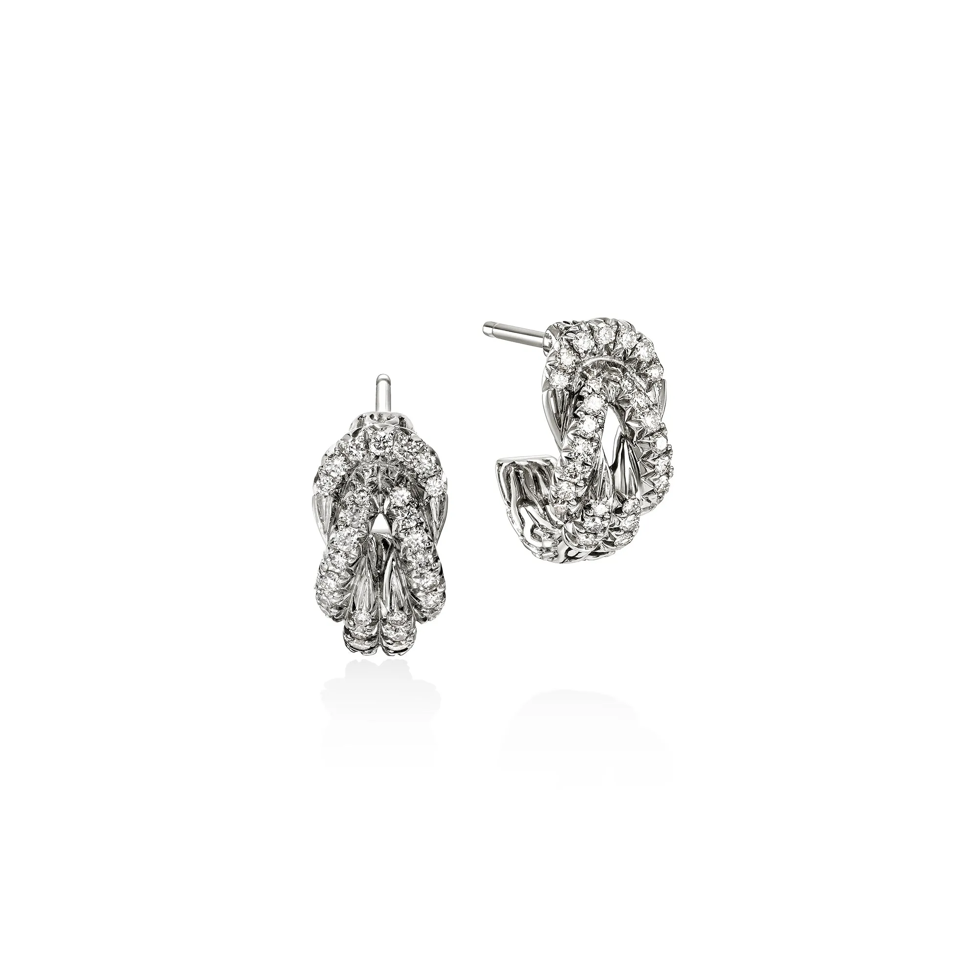 Love Knot Earrings, Sterling Silver, Diamonds|EBP987822DI sold by John Hardy