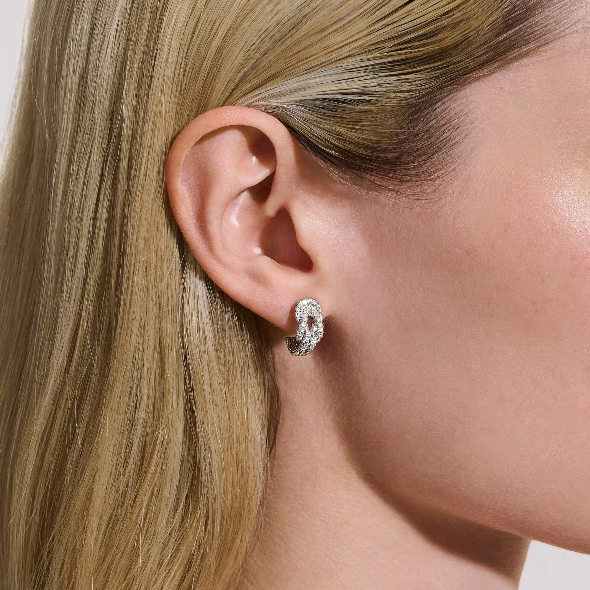 Love Knot Earrings, Sterling Silver, Diamonds|EBP987822DI sold by John Hardy product image thumbnail 4