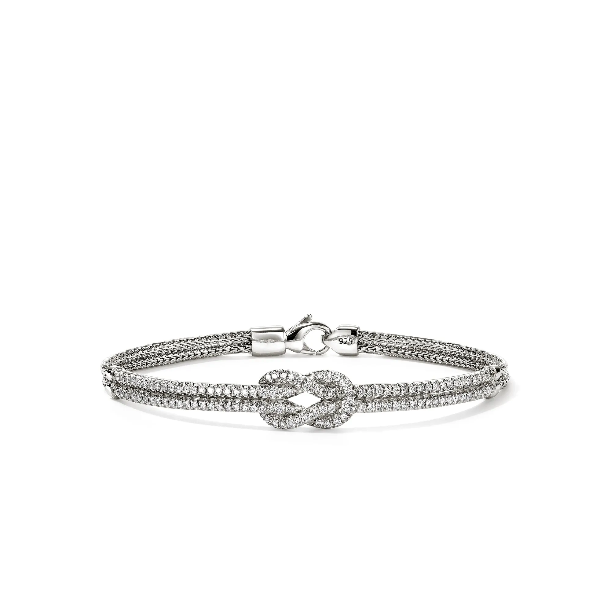 Love Knot Bracelet, Sterling Silver, Diamonds|BUP987882DI sold by John Hardy