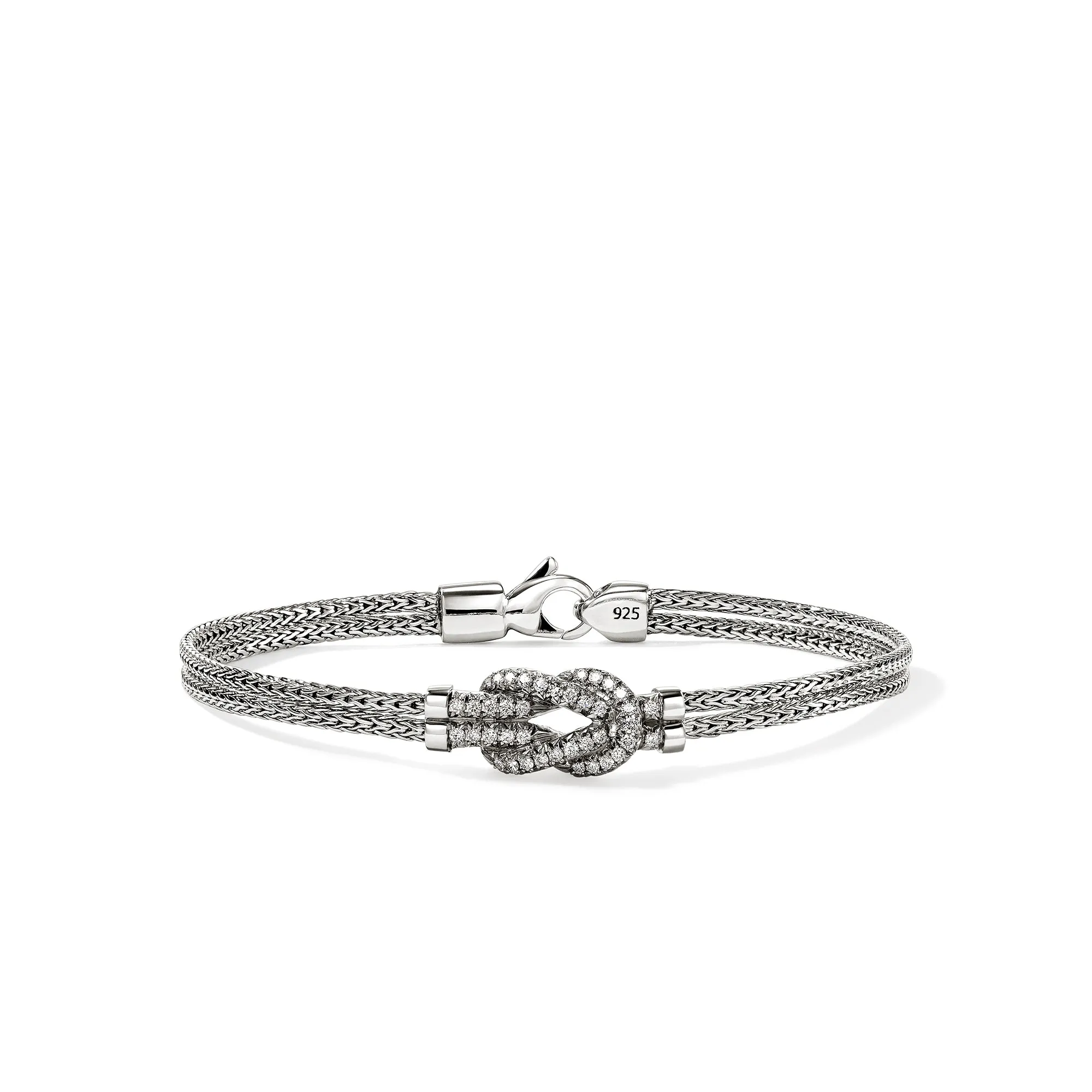 Love Knot Bracelet, Sterling Silver, Diamonds|BUP9007762DI sold by John Hardy