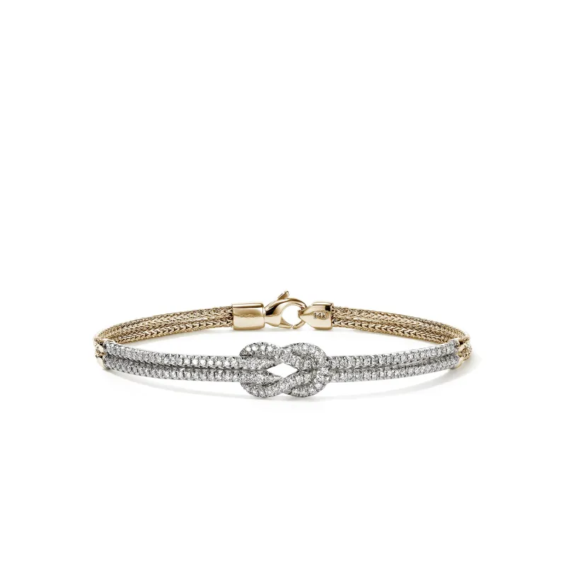 Love Knot Bracelet, Gold, Diamonds|BUGGX987882DI sold by John Hardy