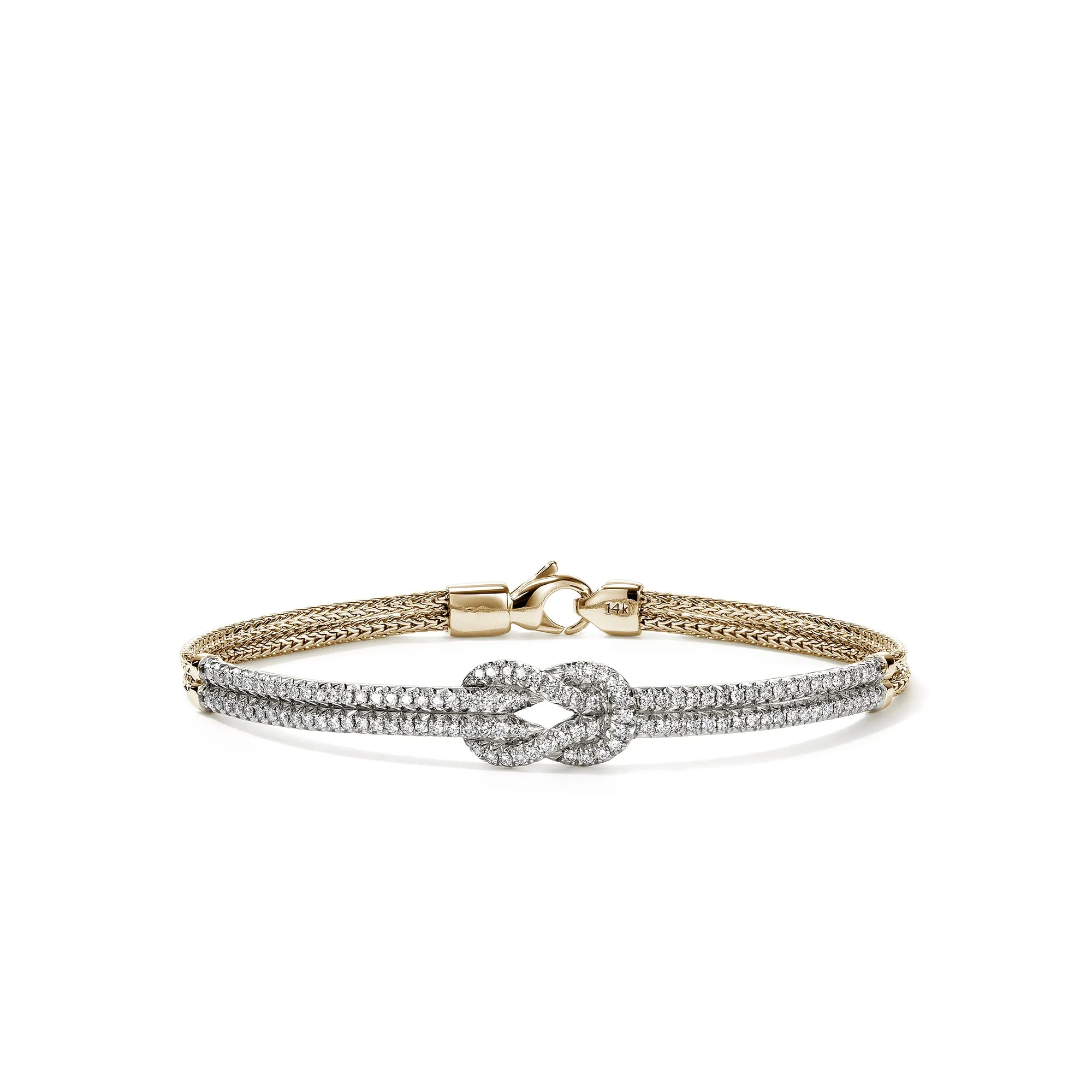 Love Knot Bracelet, Gold, Diamonds|BUGGX987882DI sold by John Hardy