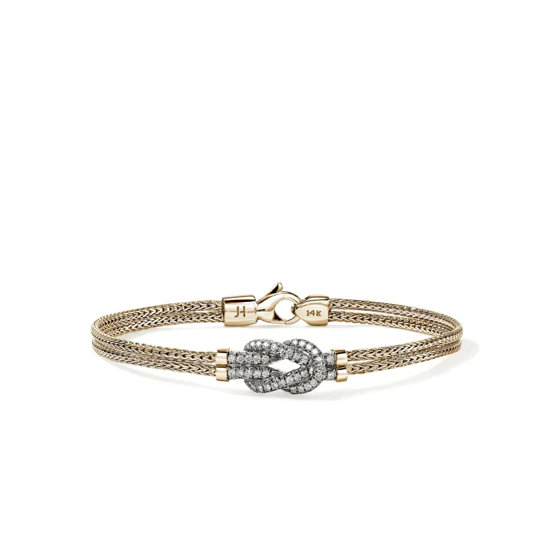 Love Knot Bracelet, Gold, Diamonds|BUGGX9007762DI sold by John Hardy