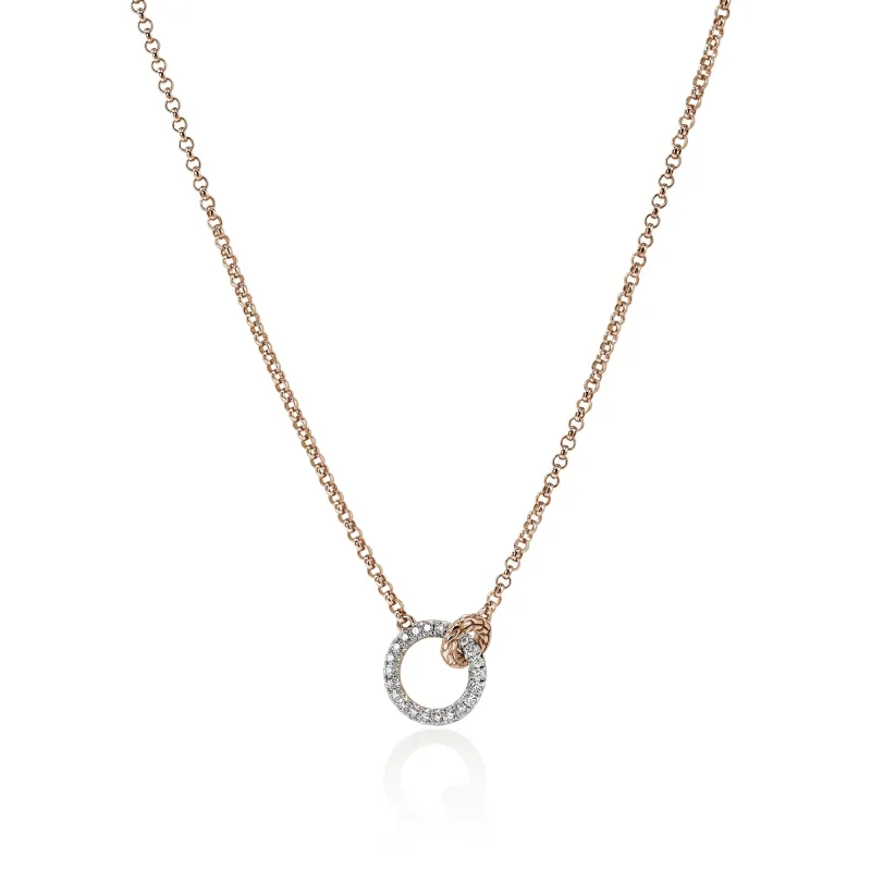 JH Essential Pavé Necklace, Rose Gold, Diamonds, 2MM|NGGX987802RDI sold by John Hardy