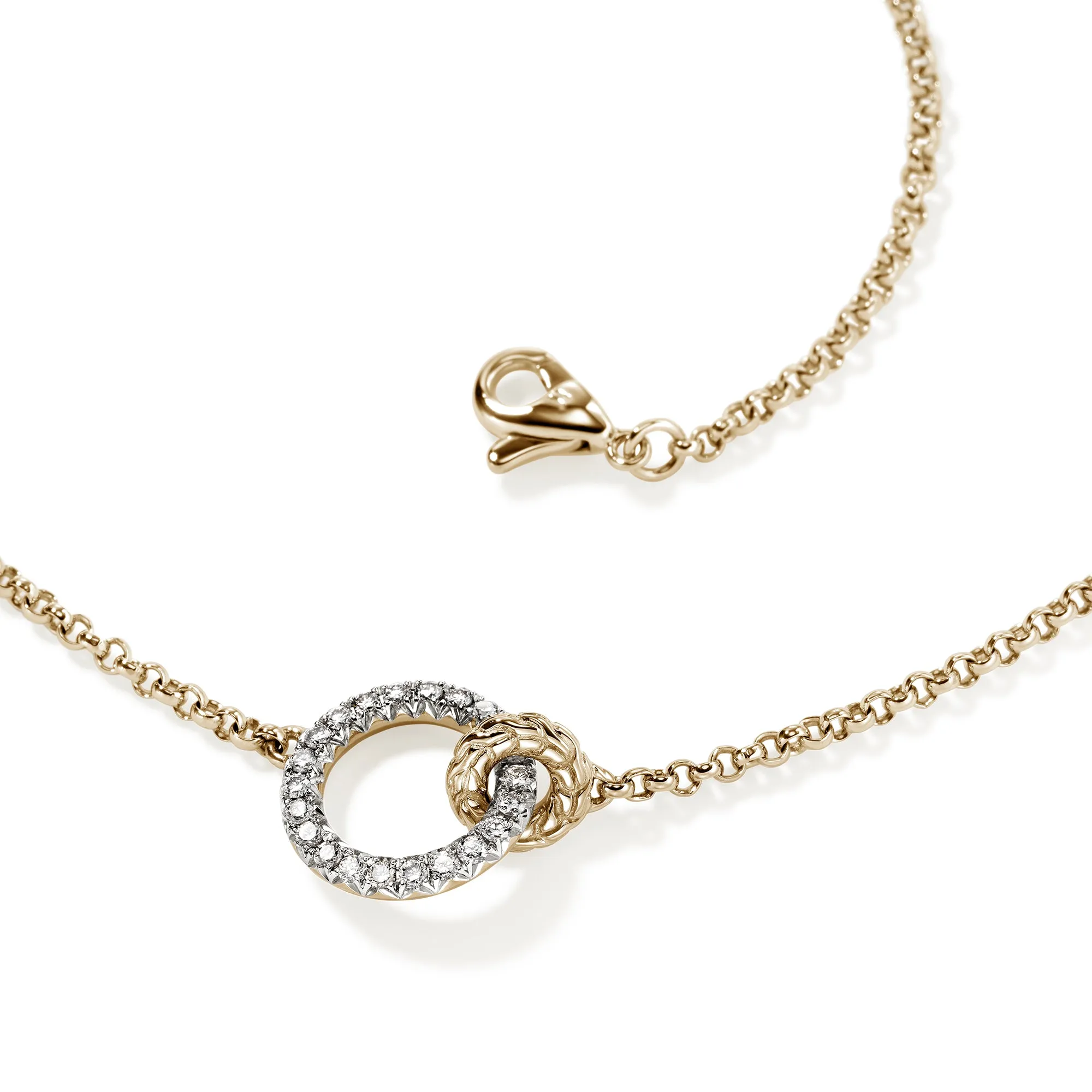 JH Essential Pavé Necklace, Gold, Diamonds, 2MM|NGGX987802DI sold by John Hardy product image thumbnail 2