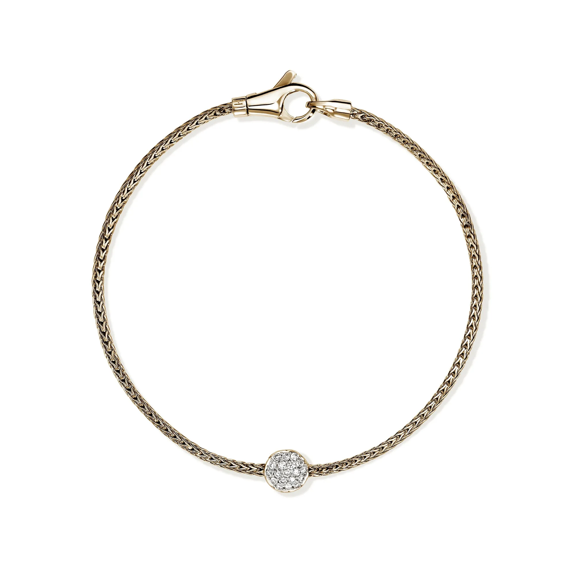 JH Essential Pavé Bracelet, Gold, Diamonds, 1.8MM|BUGGX987612DI sold by John Hardy product image thumbnail 3