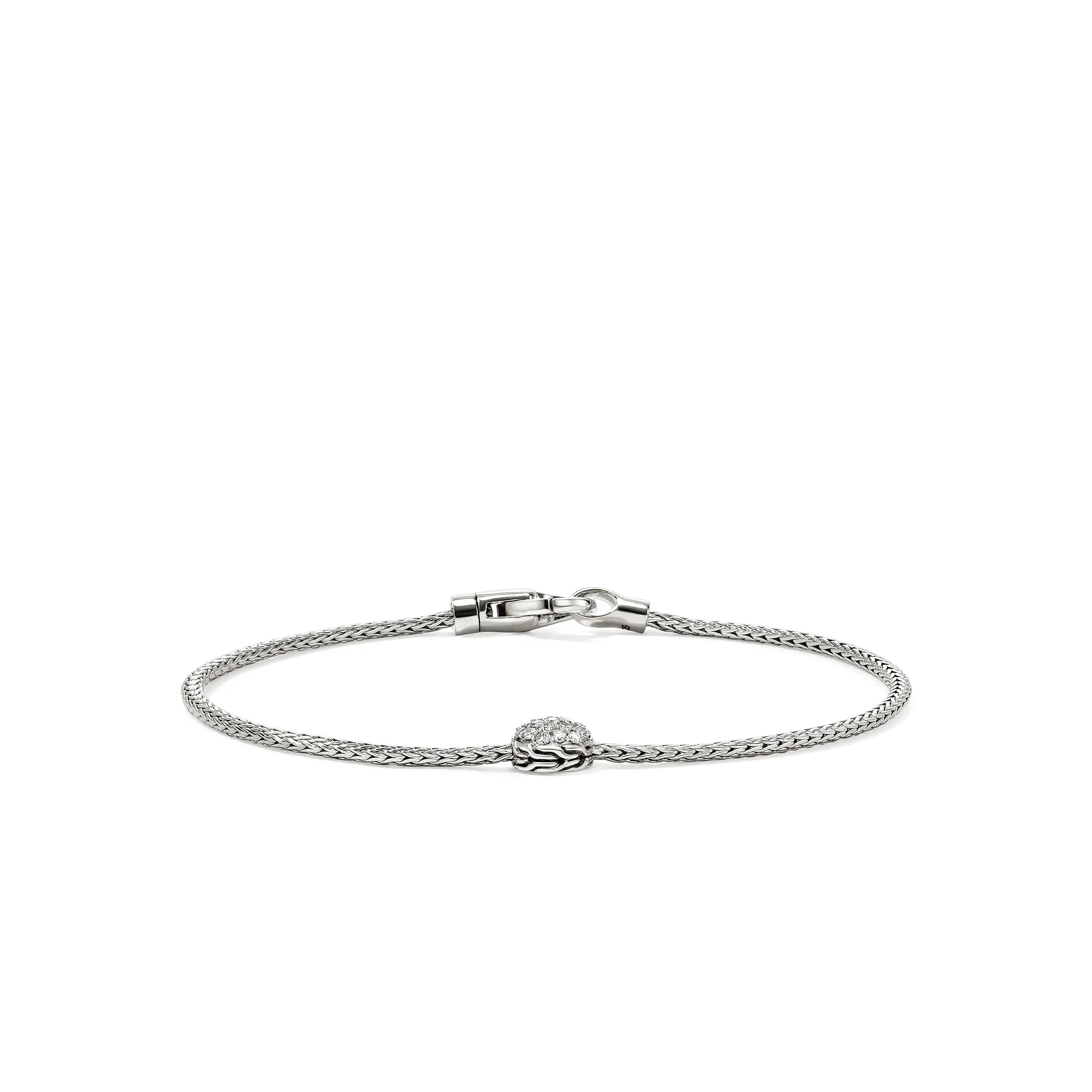 JH Essential Pavé Bracelet, Sterling Silver, Diamonds, 1.8MM|BUP987612DI sold by John Hardy