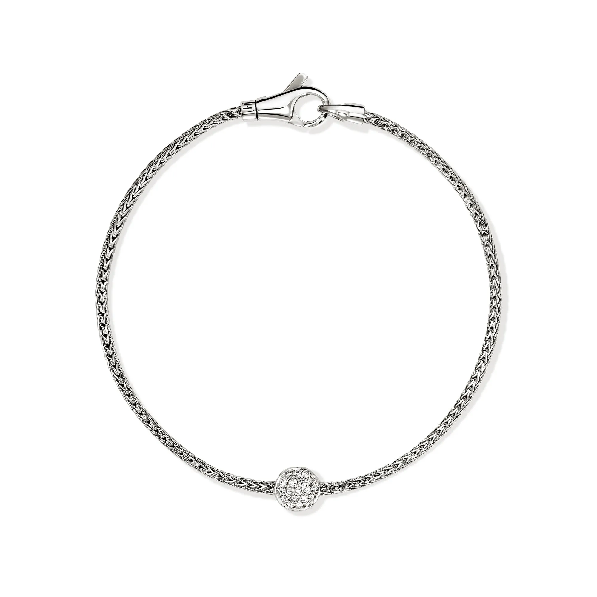 JH Essential Pavé Bracelet, Sterling Silver, Diamonds, 1.8MM|BUP987612DI sold by John Hardy product image thumbnail 4