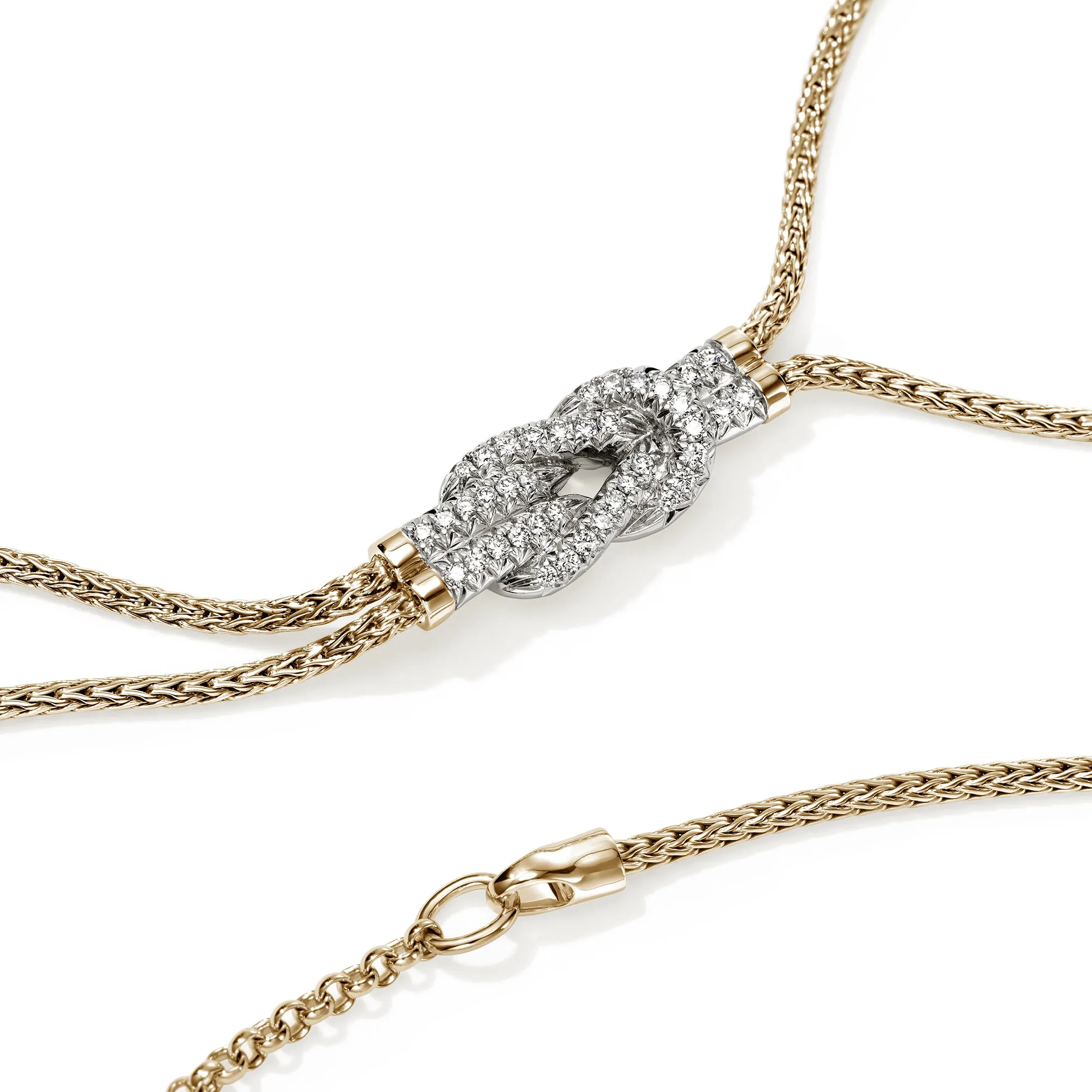 Love Knot Y Necklace, Gold, Diamonds|NGGX987832DI sold by John Hardy product image thumbnail 2