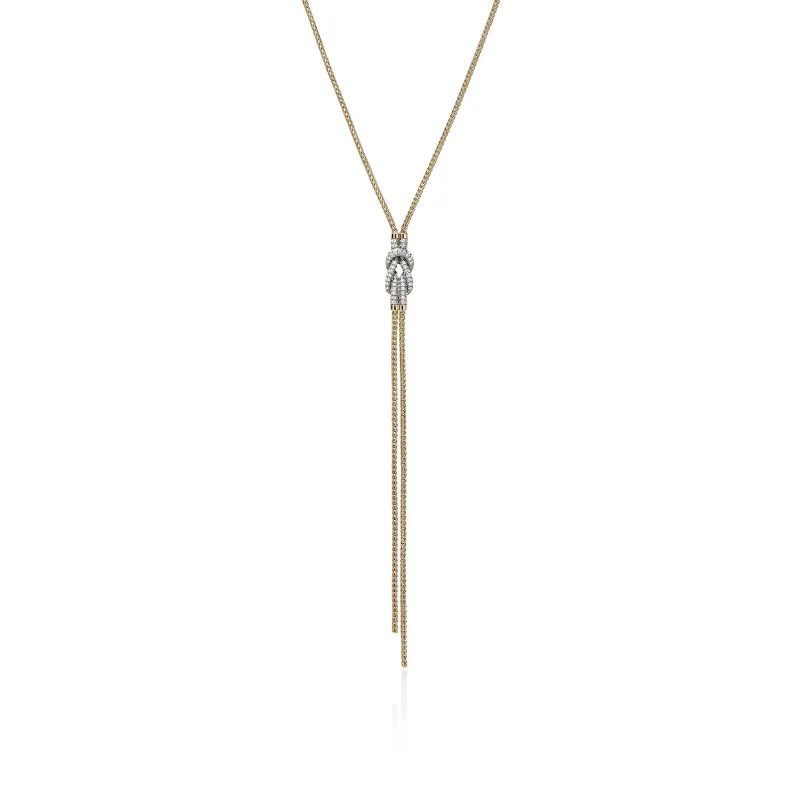 Love Knot Y Necklace, Gold, Diamonds|NGGX987832DI sold by John Hardy