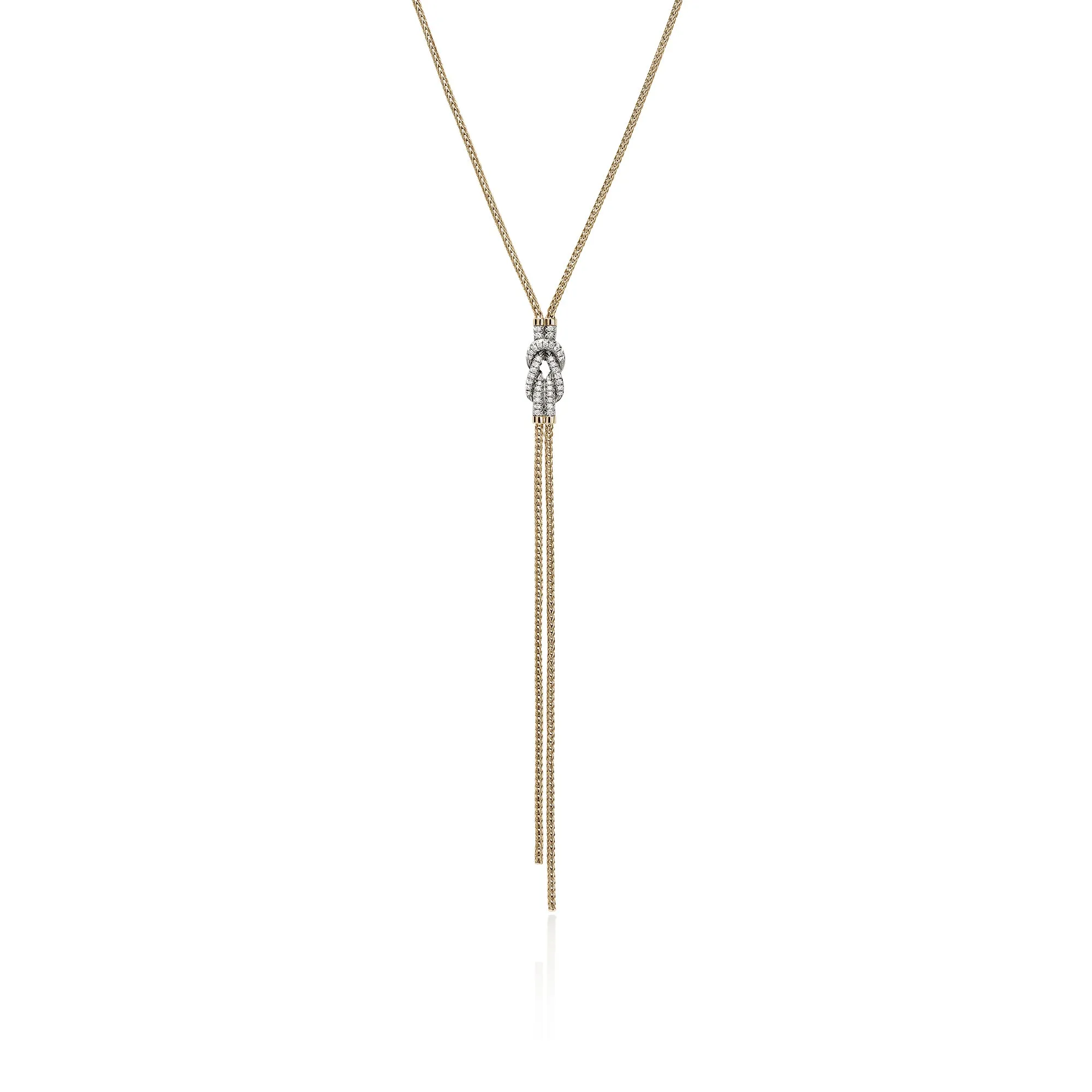 Love Knot Y Necklace, Gold, Diamonds|NGGX987832DI sold by John Hardy