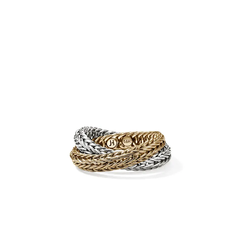 Icon Chevron Crossover Ring, Gold, Sterling Silver, 4.5MM|RZZ900825 sold by John Hardy