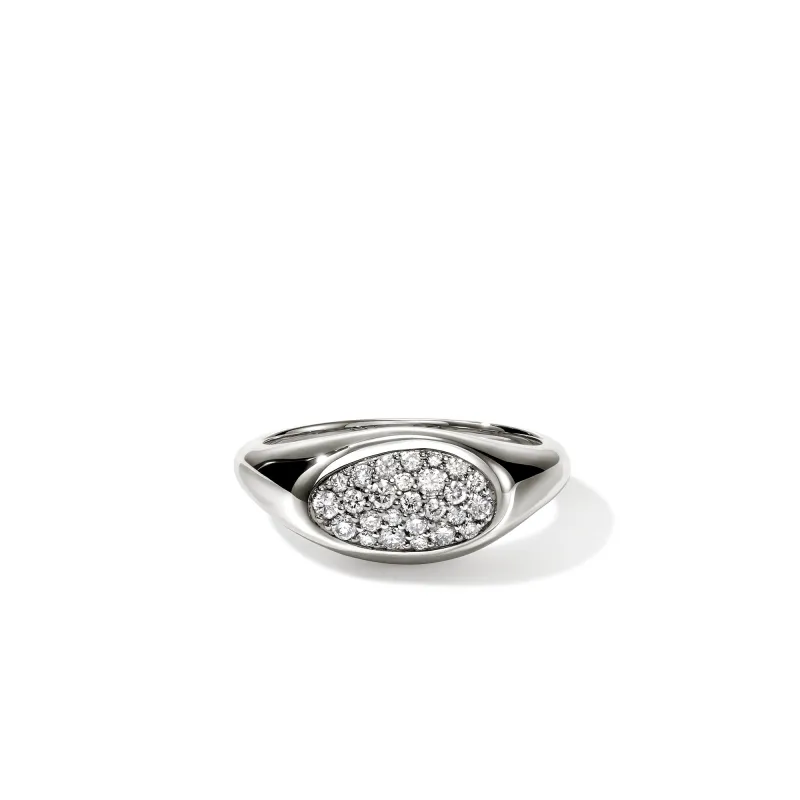 Pebble Ring, Sterling Silver, Diamonds|RBP9874772DI sold by John Hardy