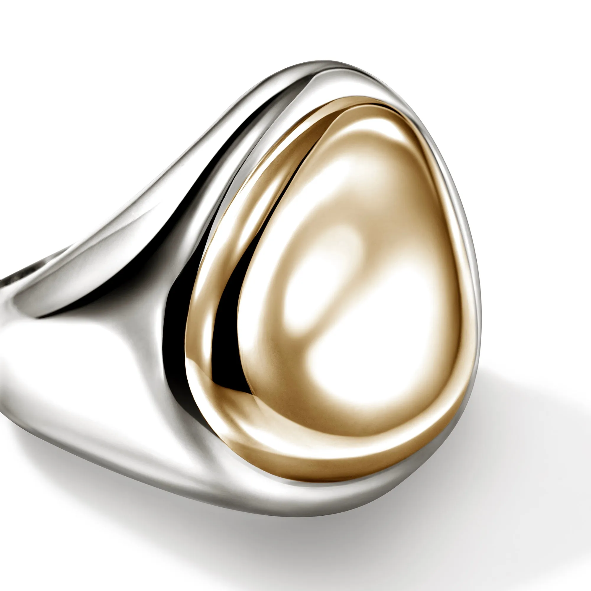 Pebble Ring, Sterling Silver, Gold|RZZ98746 sold by John Hardy product image thumbnail 2
