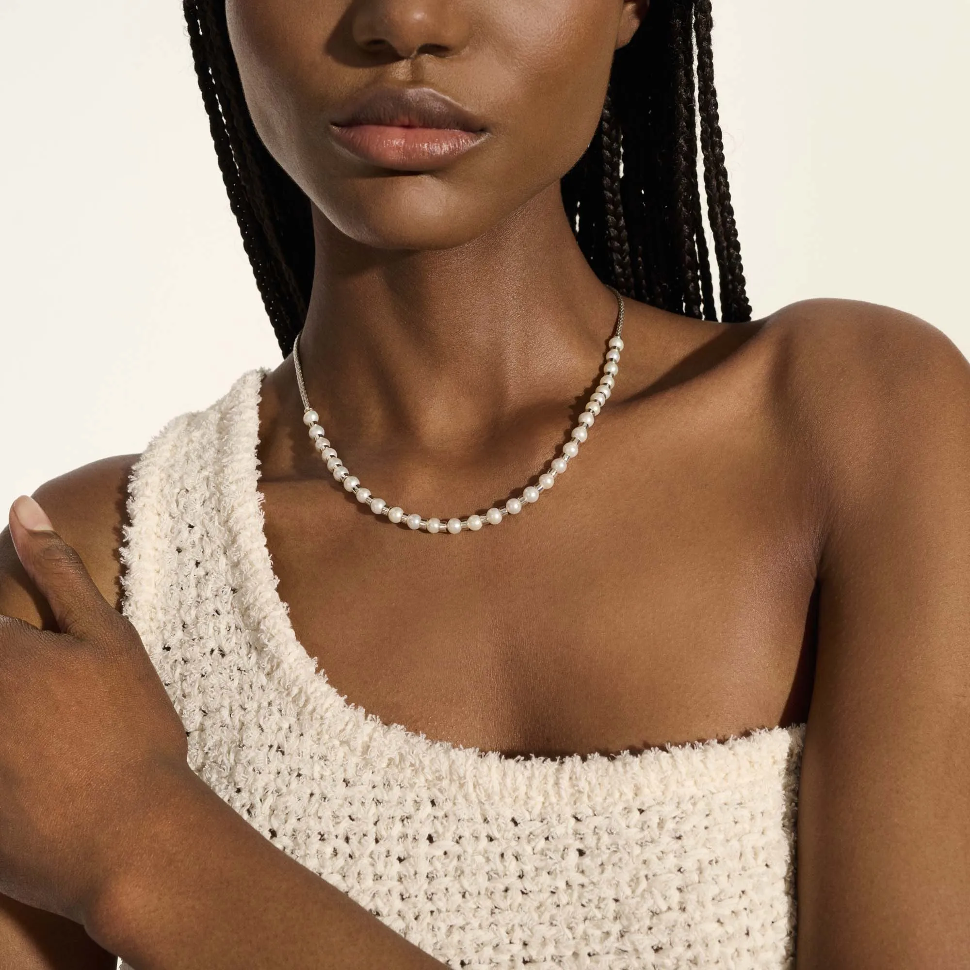 JH Essential Pearl Necklace, Sterling Silver, 2.5MM|NB987301 sold by John Hardy product image thumbnail 5