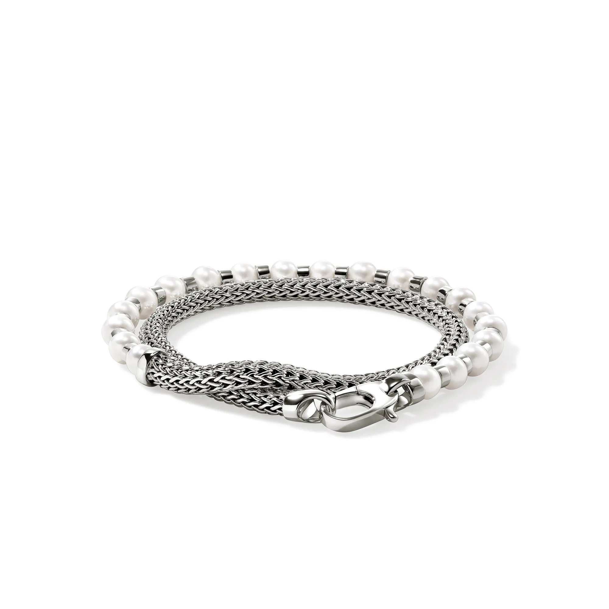 JH Essential Pearl Wrap Bracelet, Sterling Silver|BU9011061 sold by John Hardy product image thumbnail 4