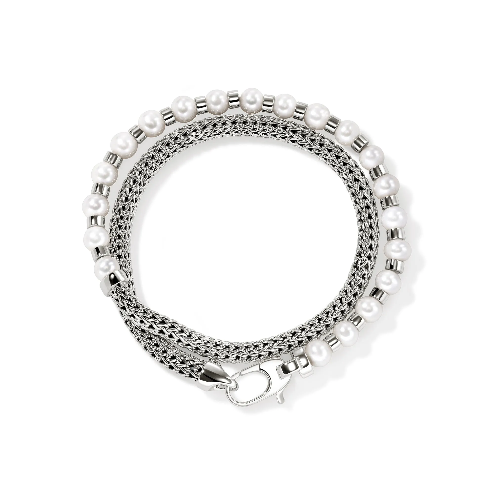 JH Essential Pearl Wrap Bracelet, Sterling Silver|BU9011061 sold by John Hardy product image thumbnail 5