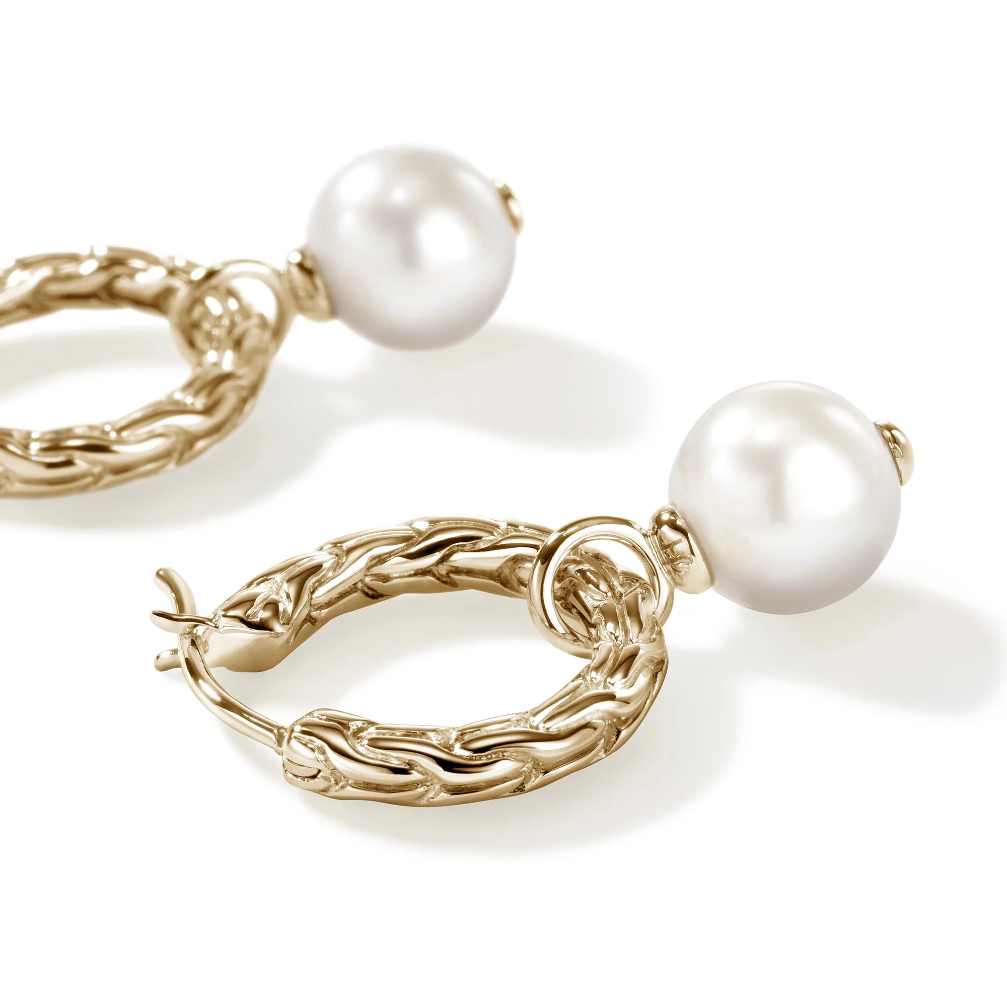 JH Essential Pearl Hoop Earring, Gold, 16MM|EGG987261 sold by John Hardy product image thumbnail 2