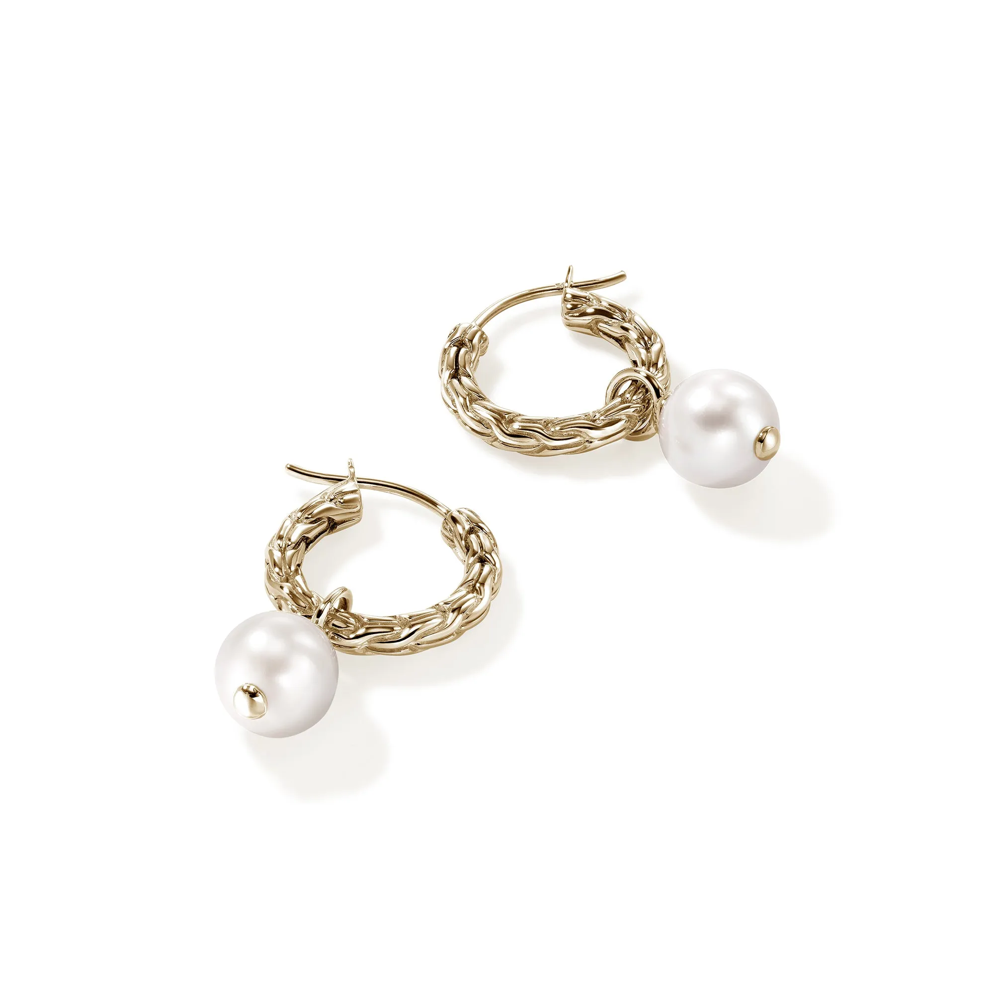 JH Essential Pearl Hoop Earring, Gold, 16MM|EGG987261 sold by John Hardy product image thumbnail 3