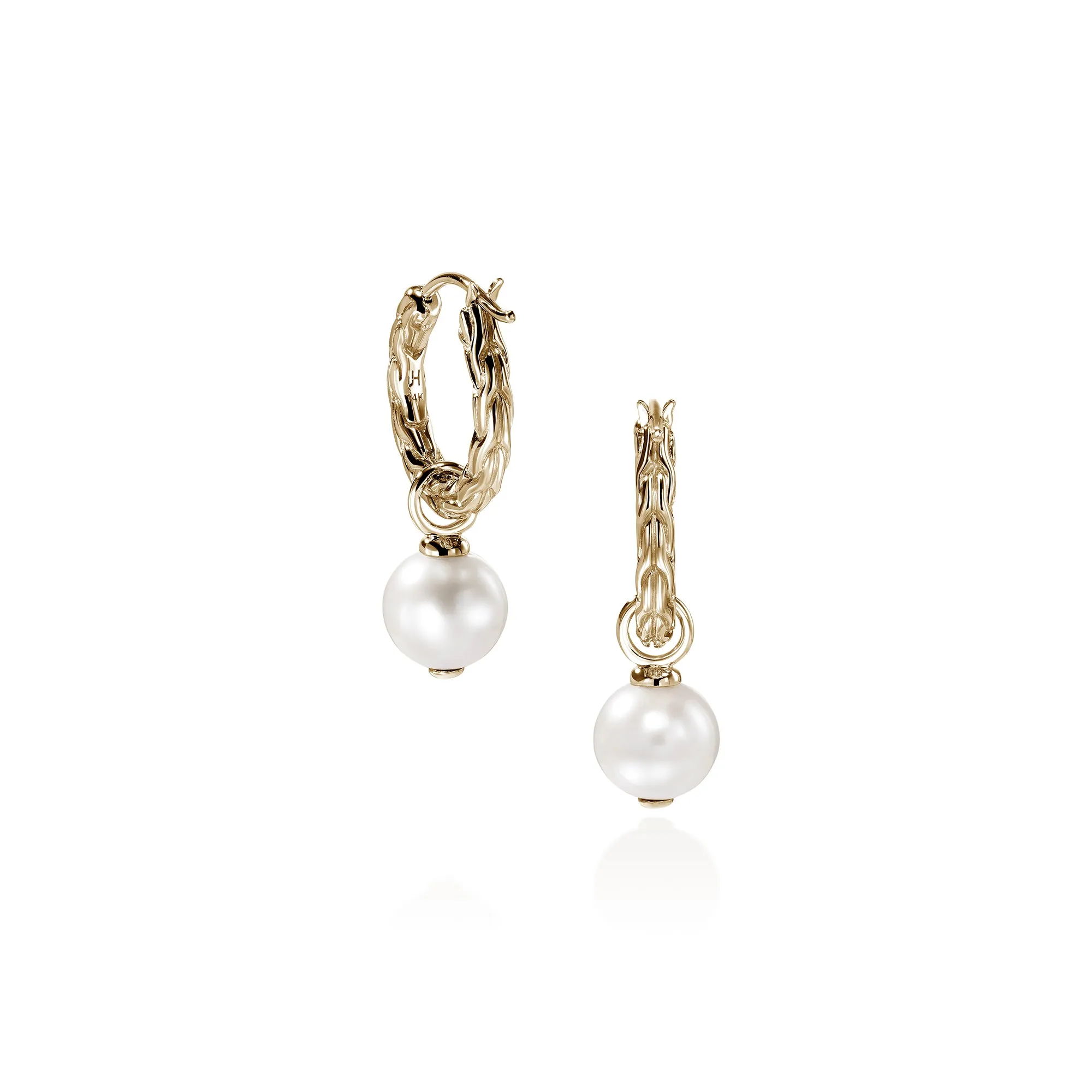 JH Essential Pearl Hoop Earring, Gold, 16MM|EGG987261 sold by John Hardy product image thumbnail 4