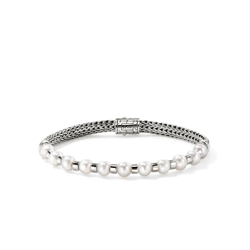 JH Essential Pearl Bracelet, Sterling Silver|BU987311 sold by John Hardy
