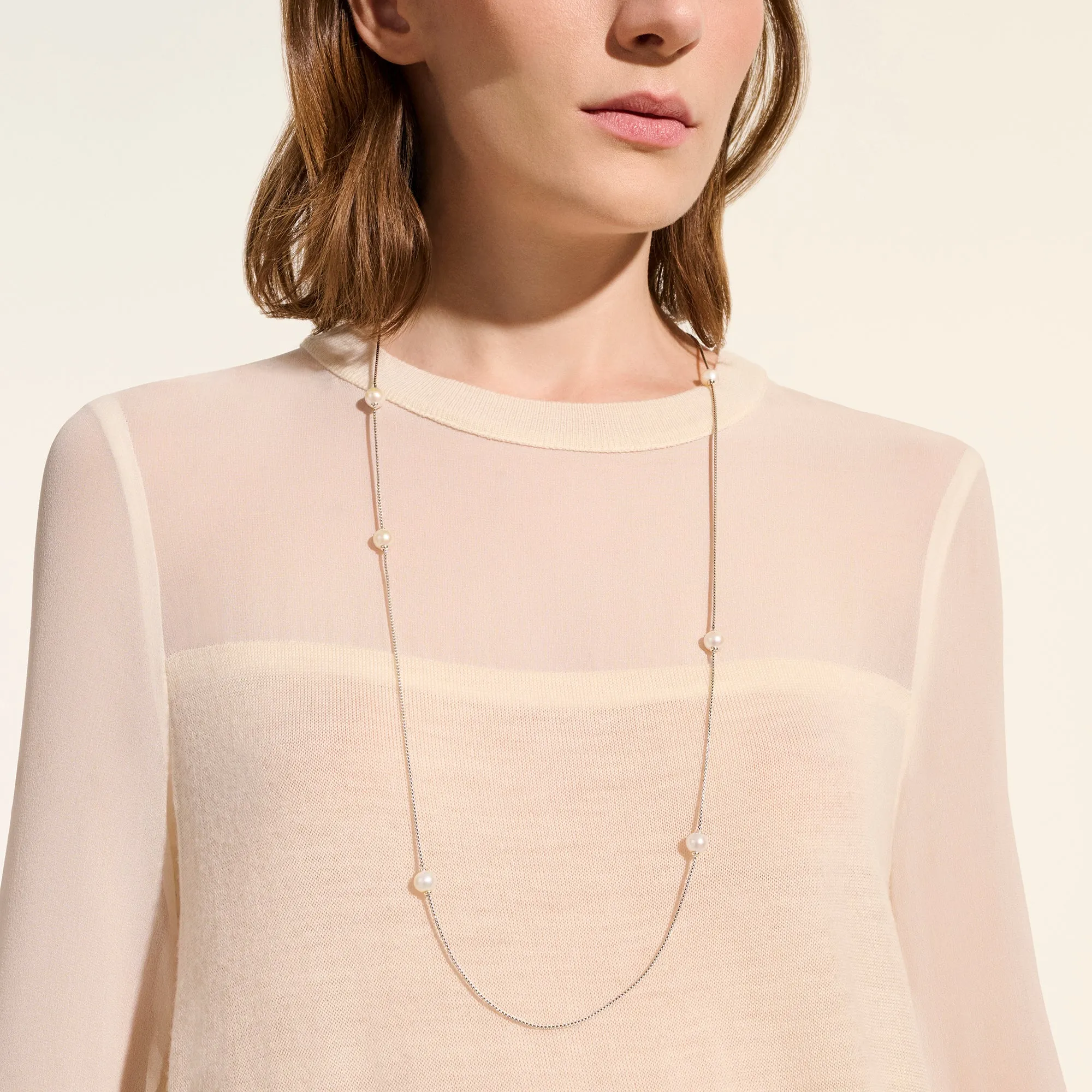 JH Essential Pearl Necklace, Sterling Silver, Pearl, 1.8MM|NB987241 sold by John Hardy product image thumbnail 5