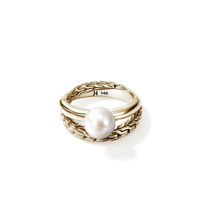 JH Essential Pearl Ring, Gold, Pearl|RGG987771 sold by John Hardy