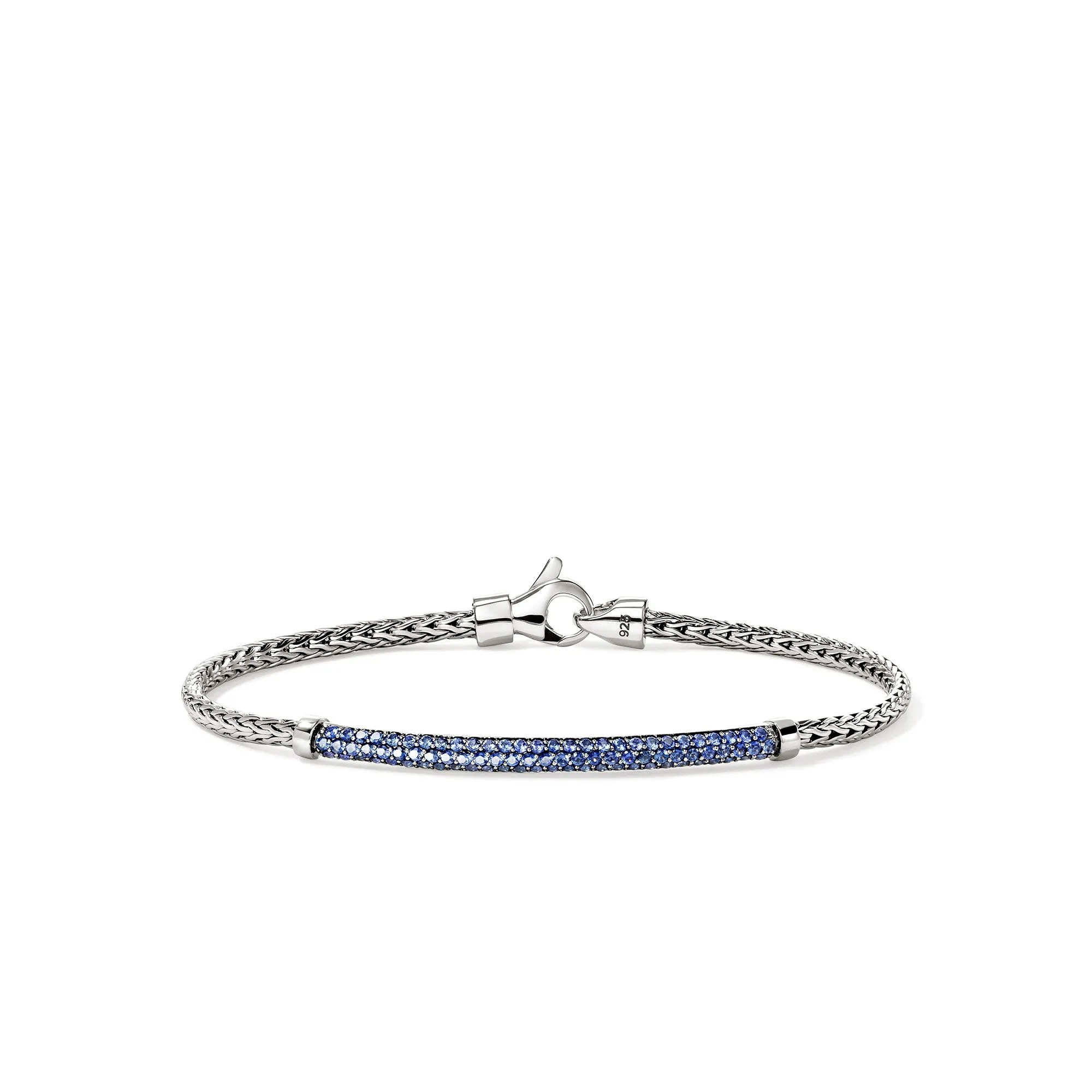 JH Essential Pavé Bracelet, Sterling Silver, Gemstones, 2.5MM|BUS987084BSP sold by John Hardy