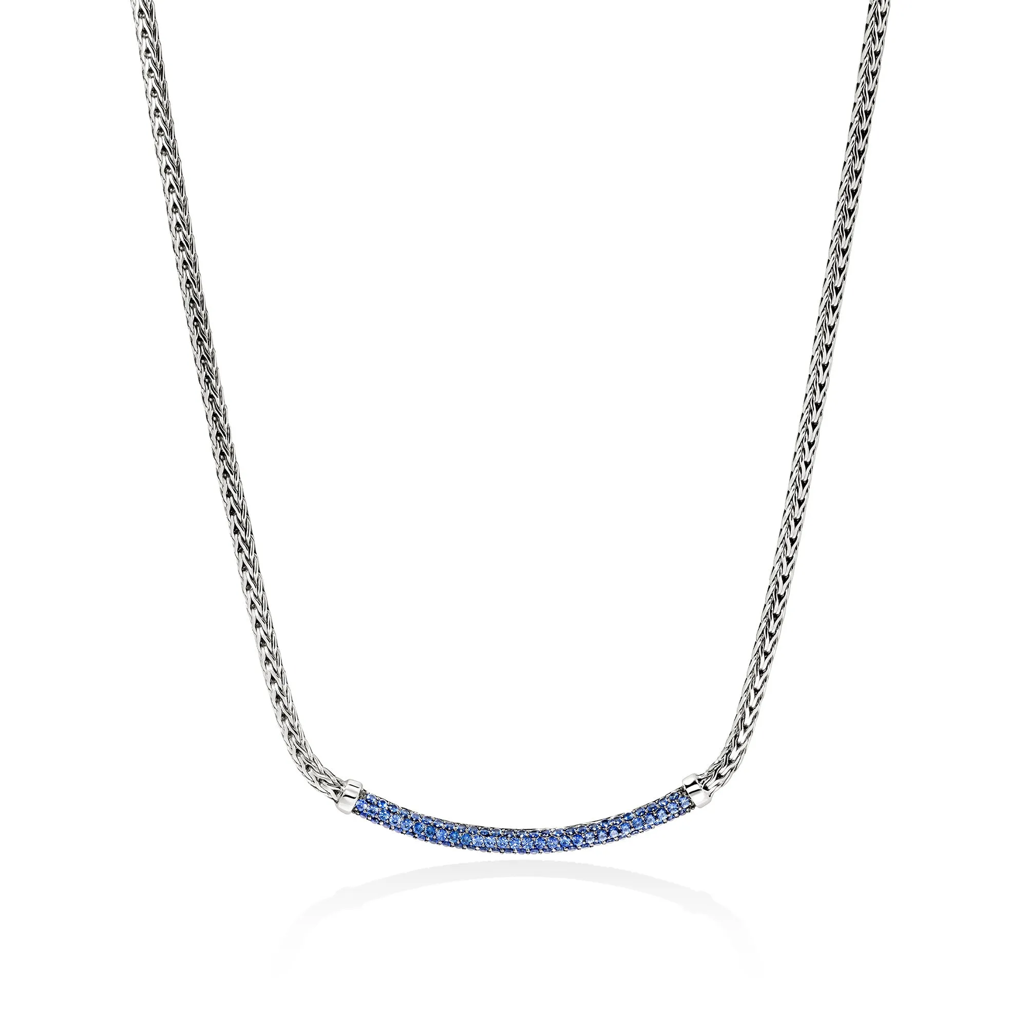 JH Essential Pavé Necklace, Sterling Silver, Gemstones, 2.5MM|NBS986984BSP sold by John Hardy