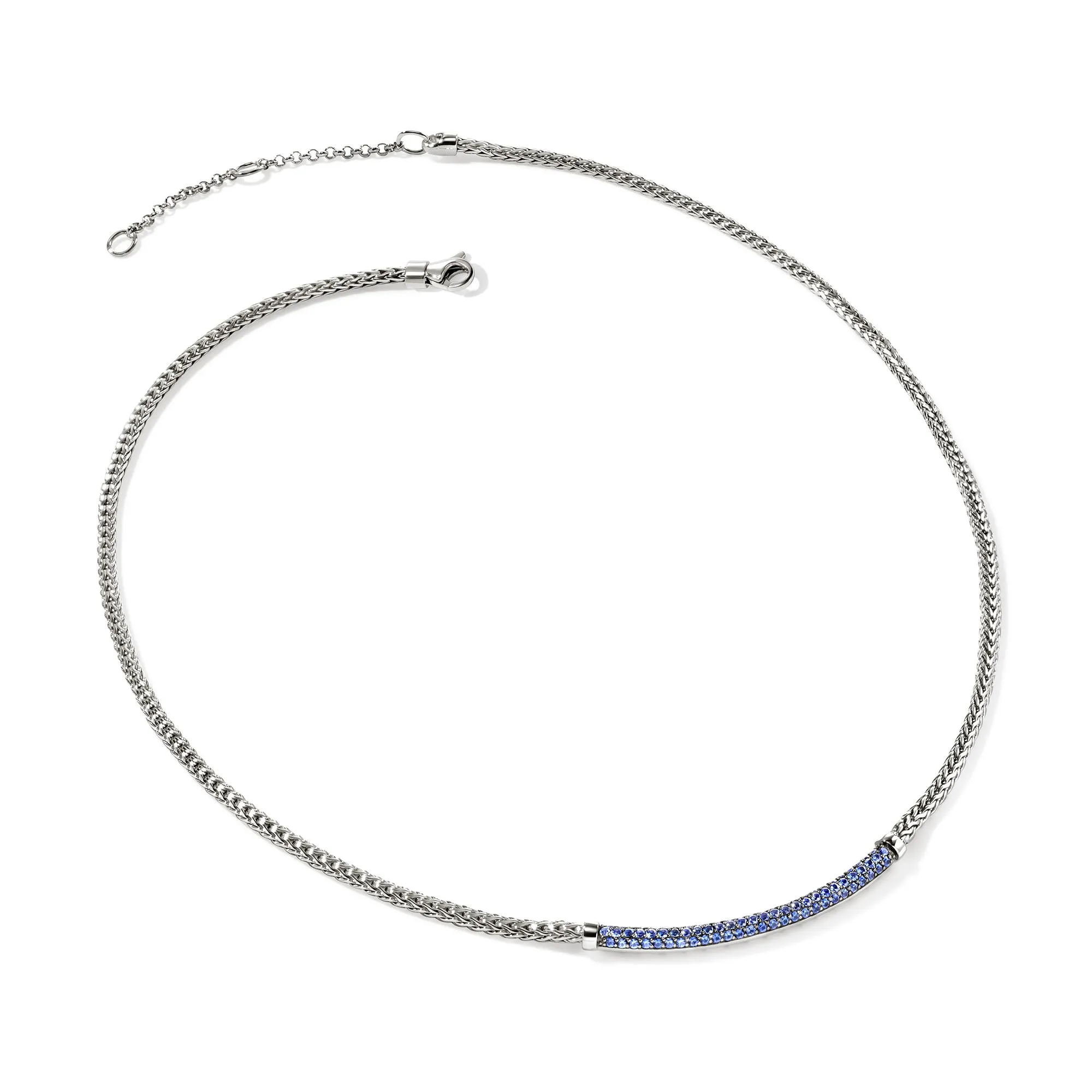 JH Essential Pavé Necklace, Sterling Silver, Gemstones, 2.5MM|NBS986984BSP sold by John Hardy product image thumbnail 3
