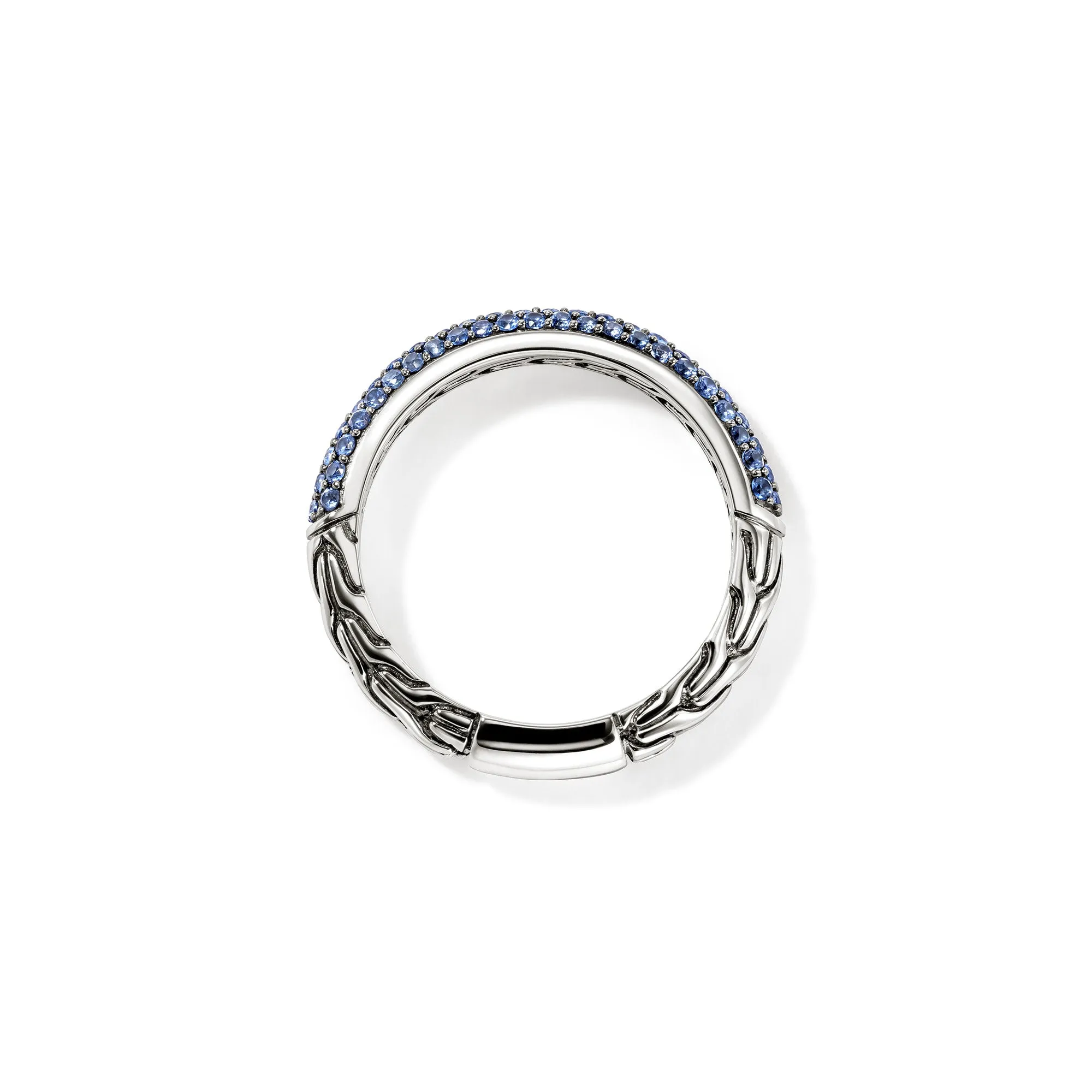JH Essential Pavé Band Ring, Sterling Silver, Gemstones, 3.5MM|RBS987054BSP sold by John Hardy product image thumbnail 5