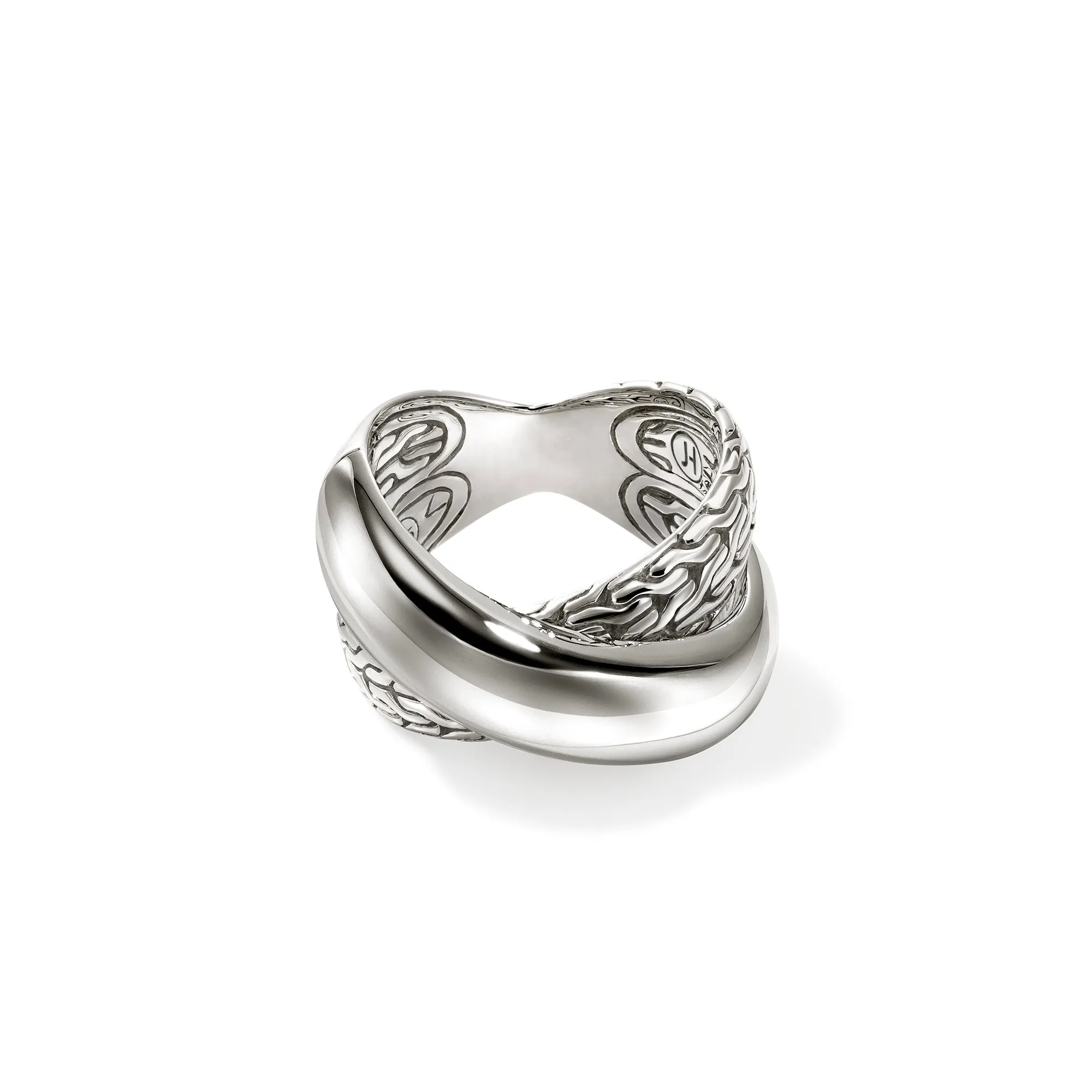 JH Essential Crossover Ring, Sterling Silver|RB98717 sold by John Hardy