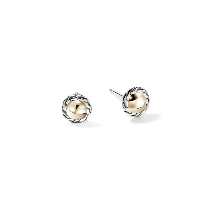 JH Essential Stud Earring, Gold, Sterling Silver, 7MM|EZZ98702 sold by John Hardy
