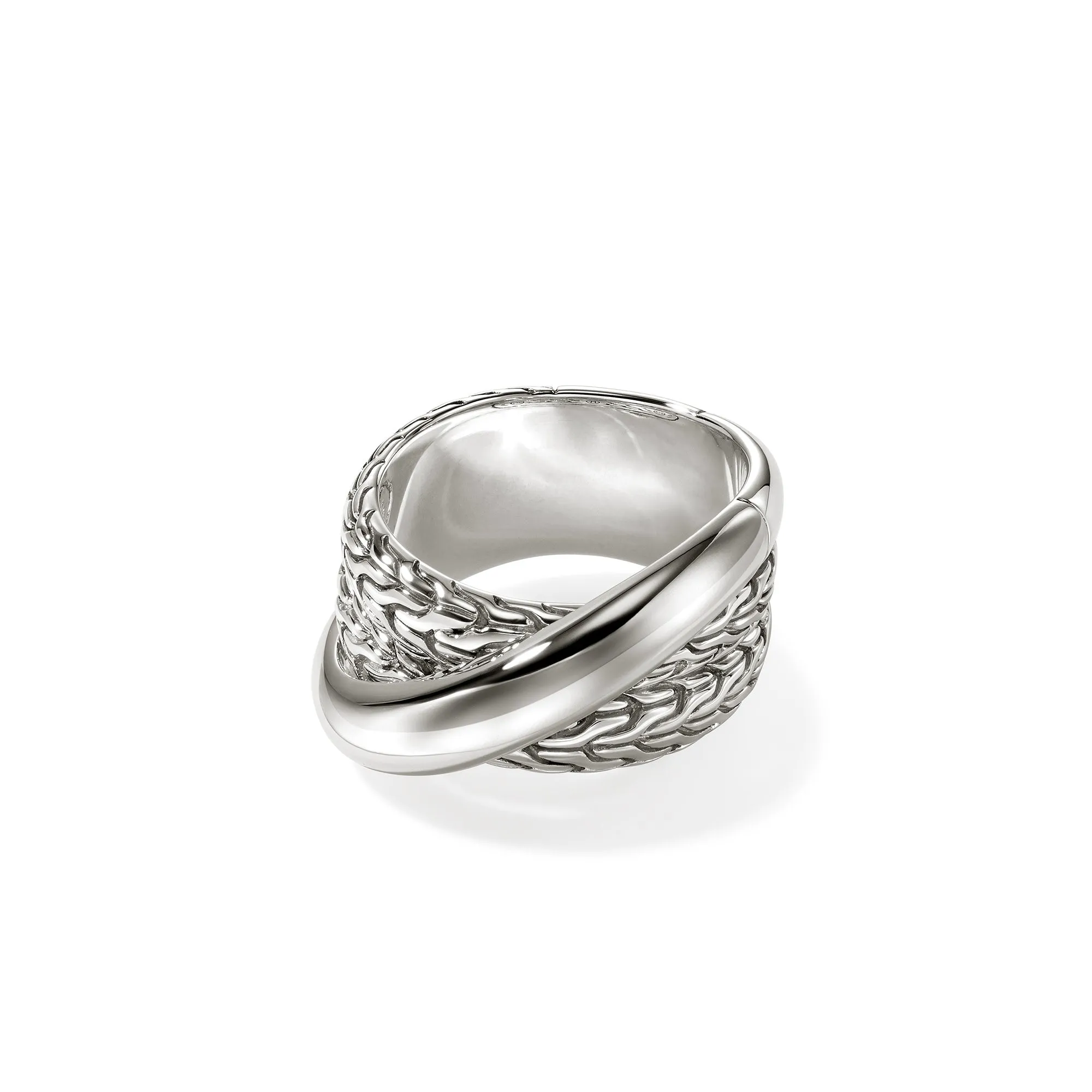 JH Essential Crossover Ring, Sterling Silver|RB98716 sold by John Hardy
