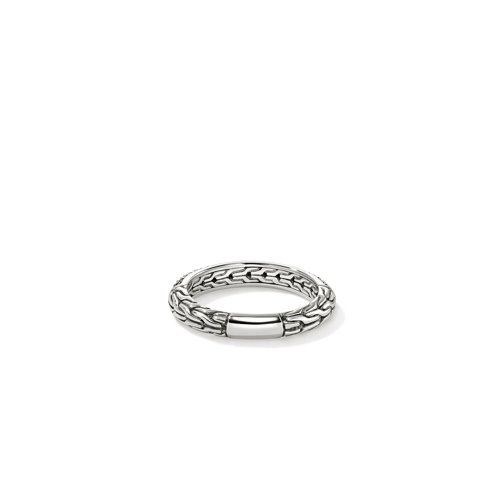JH Essential Pavé Band Ring, Sterling Silver, Gemstones, 3.5MM|RBS987054BLS sold by John Hardy product image thumbnail 4