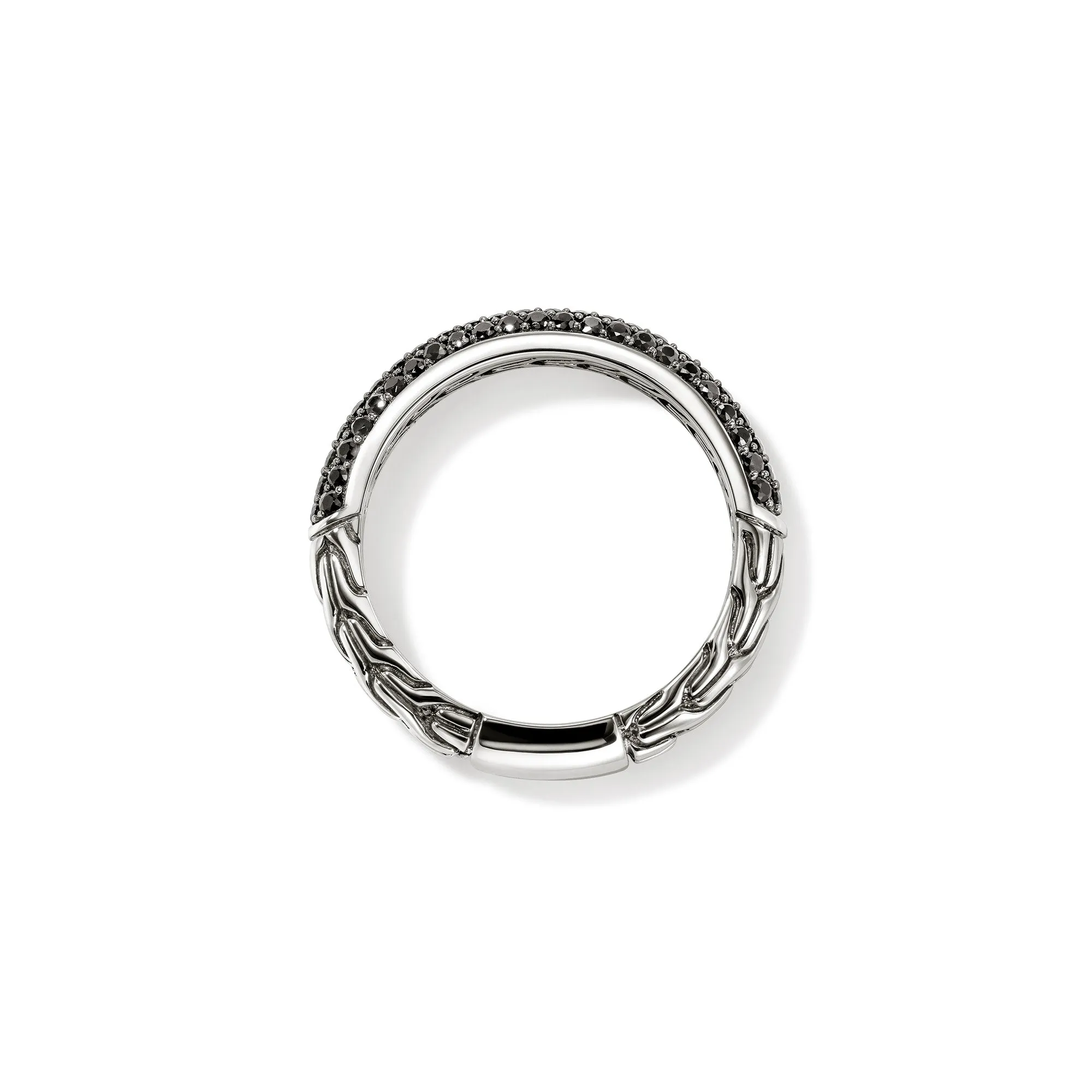 JH Essential Pavé Band Ring, Sterling Silver, Gemstones, 3.5MM|RBS987054BLS sold by John Hardy product image thumbnail 5