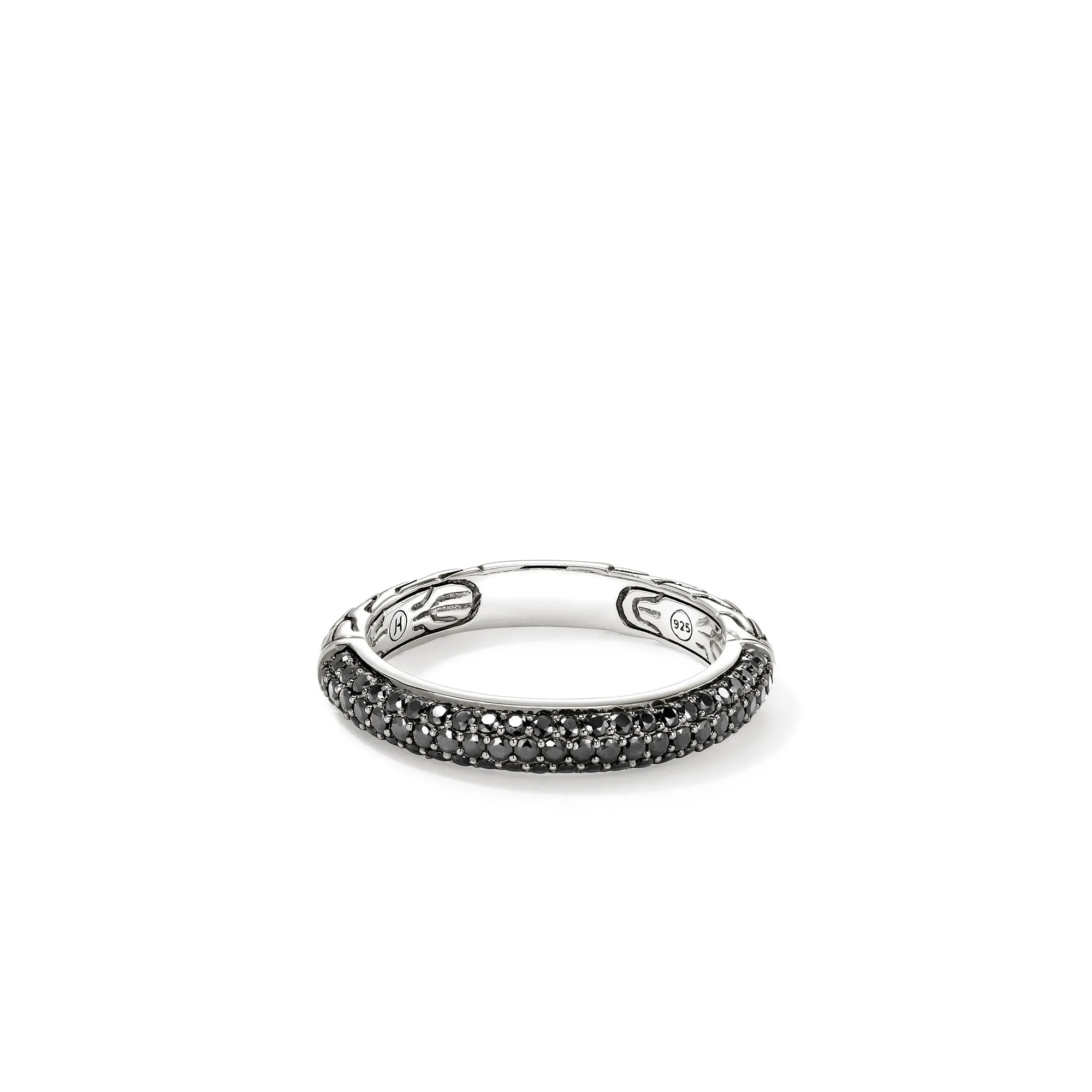 JH Essential Pavé Band Ring, Sterling Silver, Gemstones, 3.5MM|RBS987054BLS sold by John Hardy