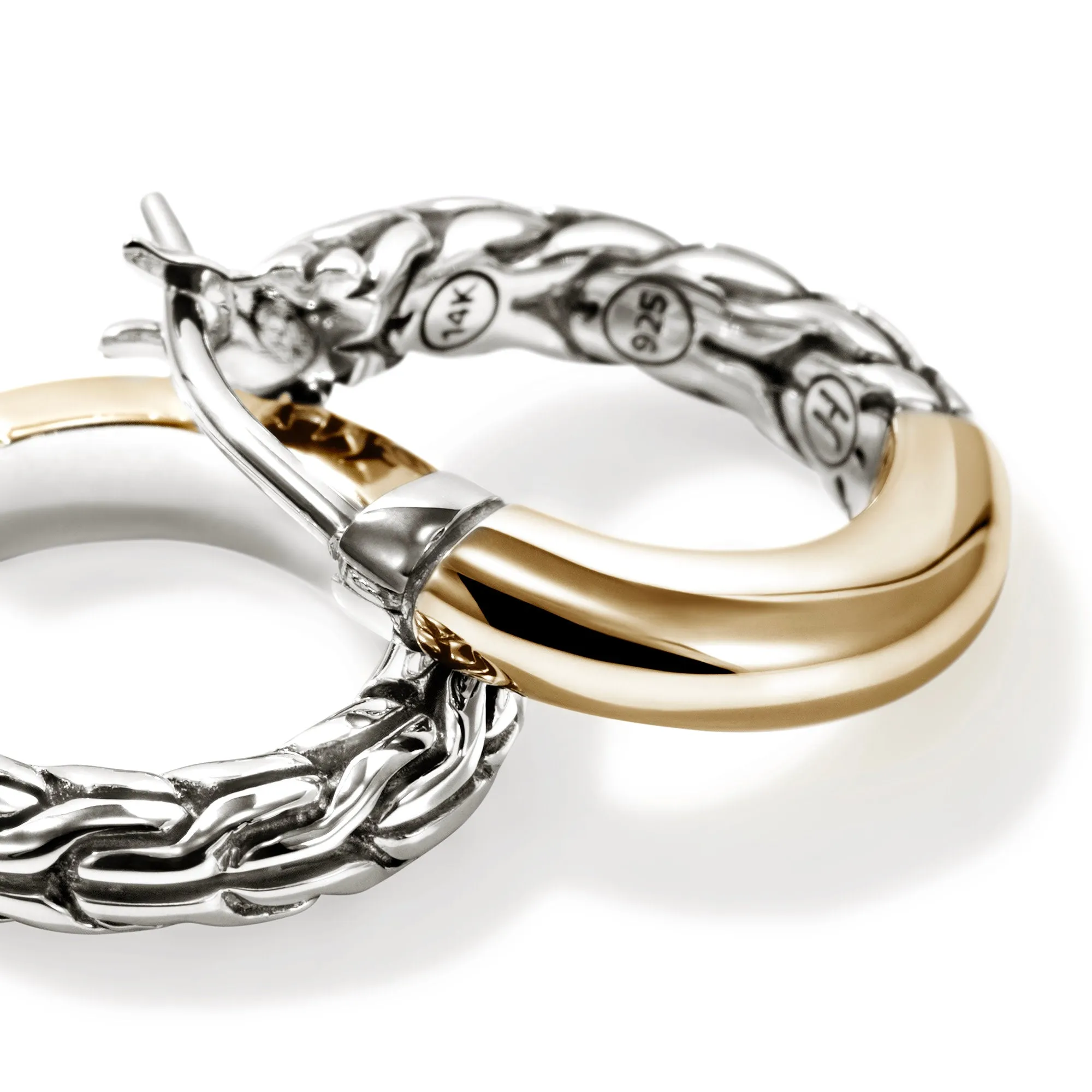 JH Essential Hoop Earring, Gold, Sterling Silver, 14MM|EZZ98709 sold by John Hardy product image thumbnail 2