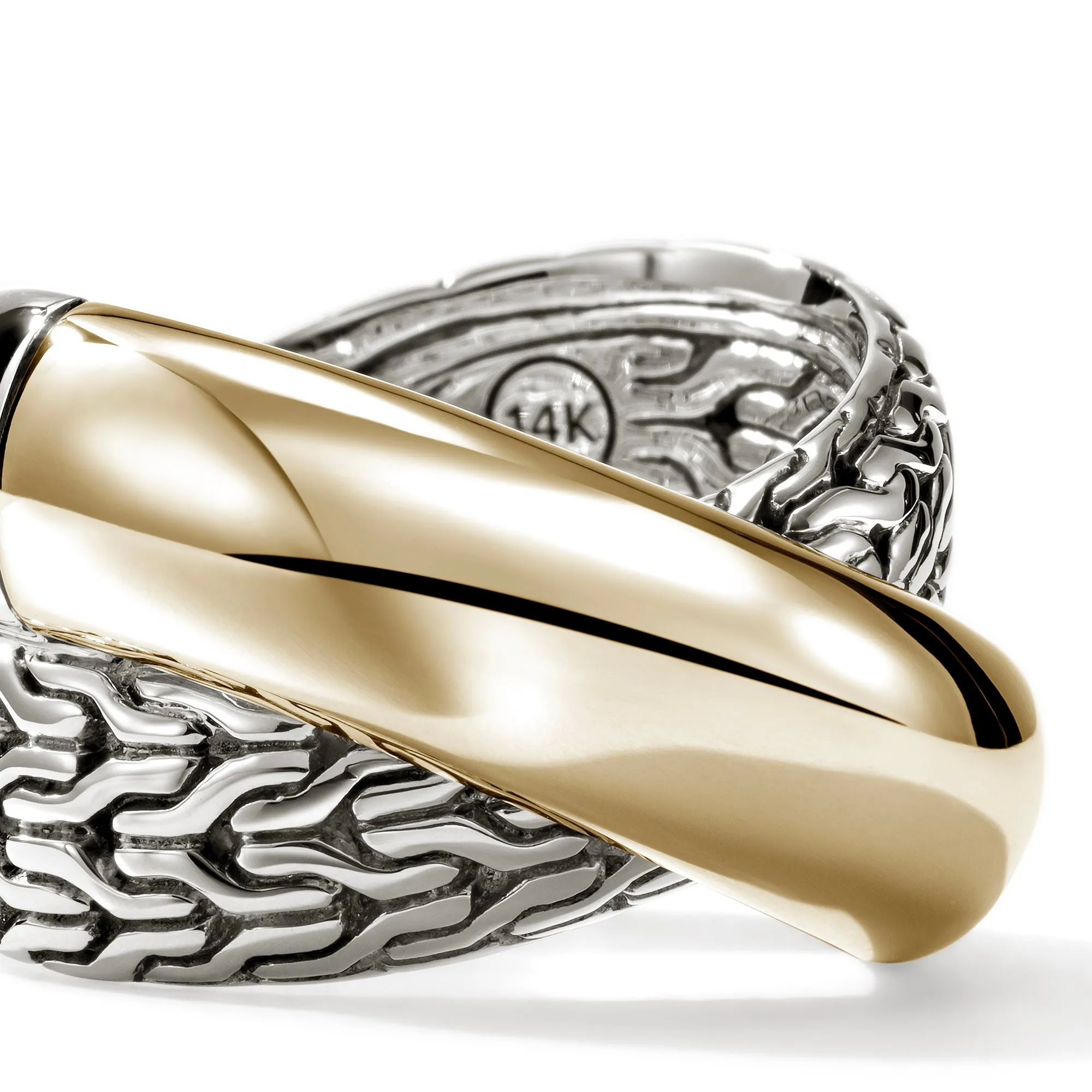 JH Essential Crossover Ring, Gold, Sterling Silver|RZZ98717 sold by John Hardy product image thumbnail 2