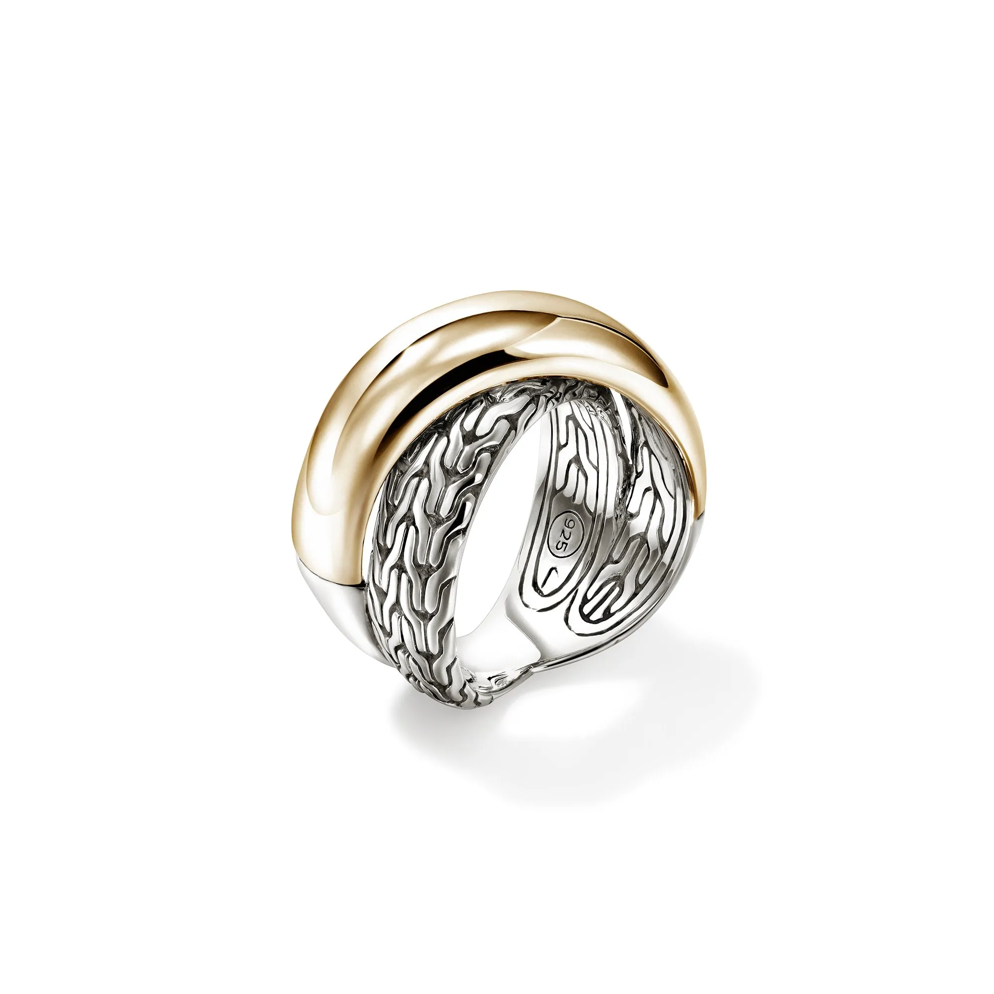 JH Essential Crossover Ring, Gold, Sterling Silver|RZZ98717 sold by John Hardy product image thumbnail 3
