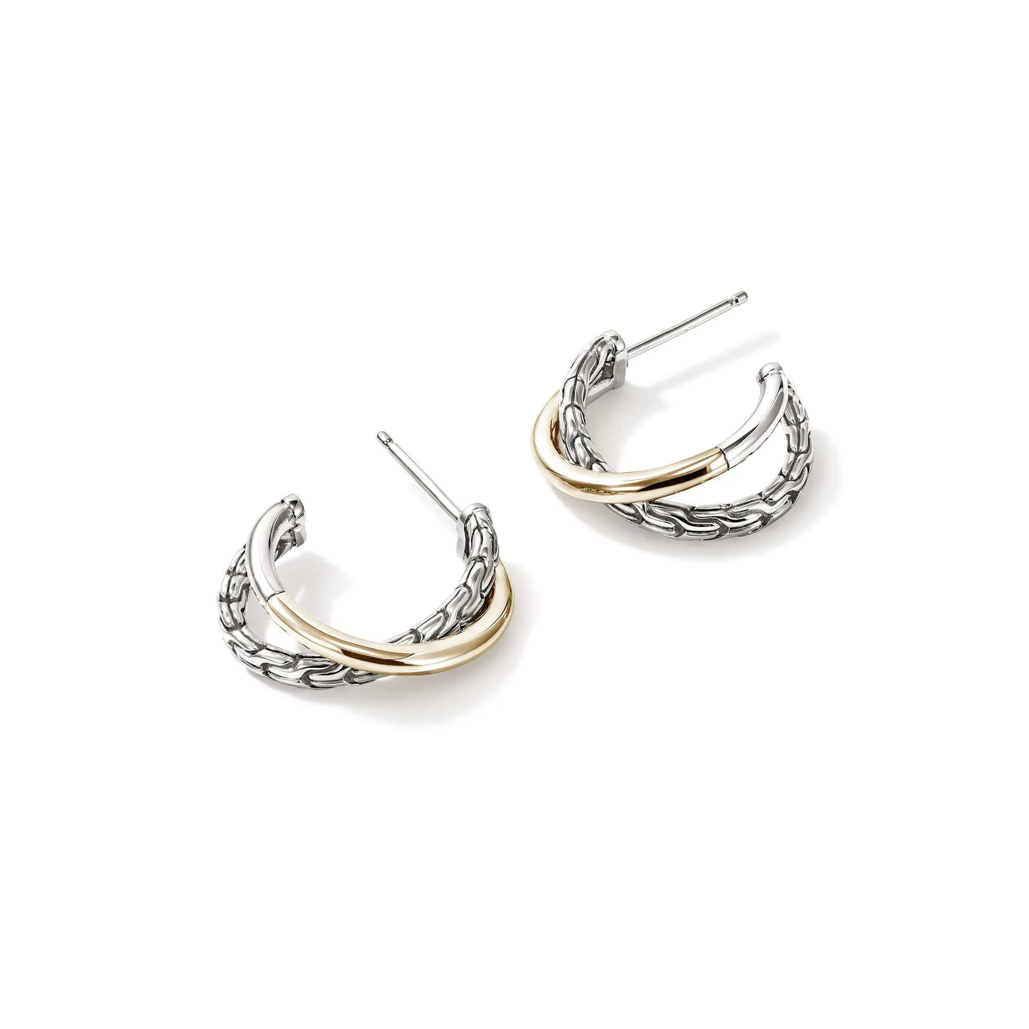 JH Essential Crossover Earring, Gold, Sterling Silver, 20.5MM|EZZ98714 sold by John Hardy product image thumbnail 3