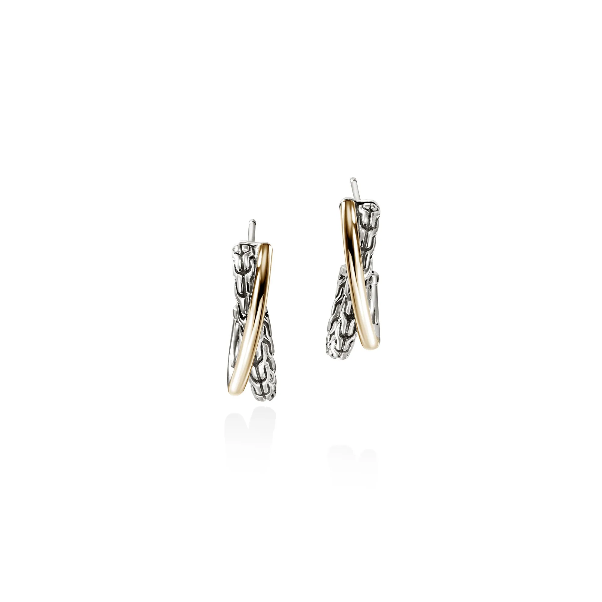 JH Essential Crossover Earring, Gold, Sterling Silver, 20.5MM|EZZ98714 sold by John Hardy