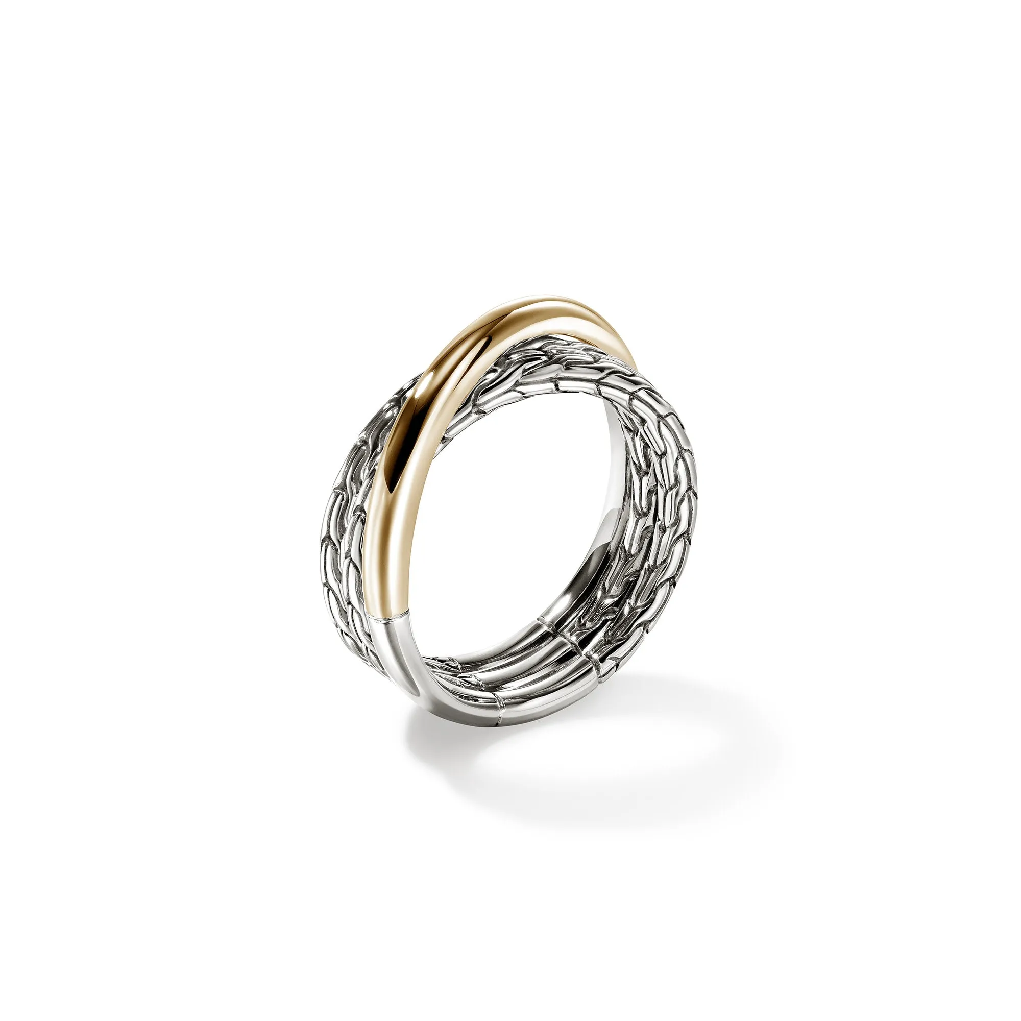 JH Essential Crossover Ring, Gold, Sterling Silver|RZZ98715 sold by John Hardy product image thumbnail 3