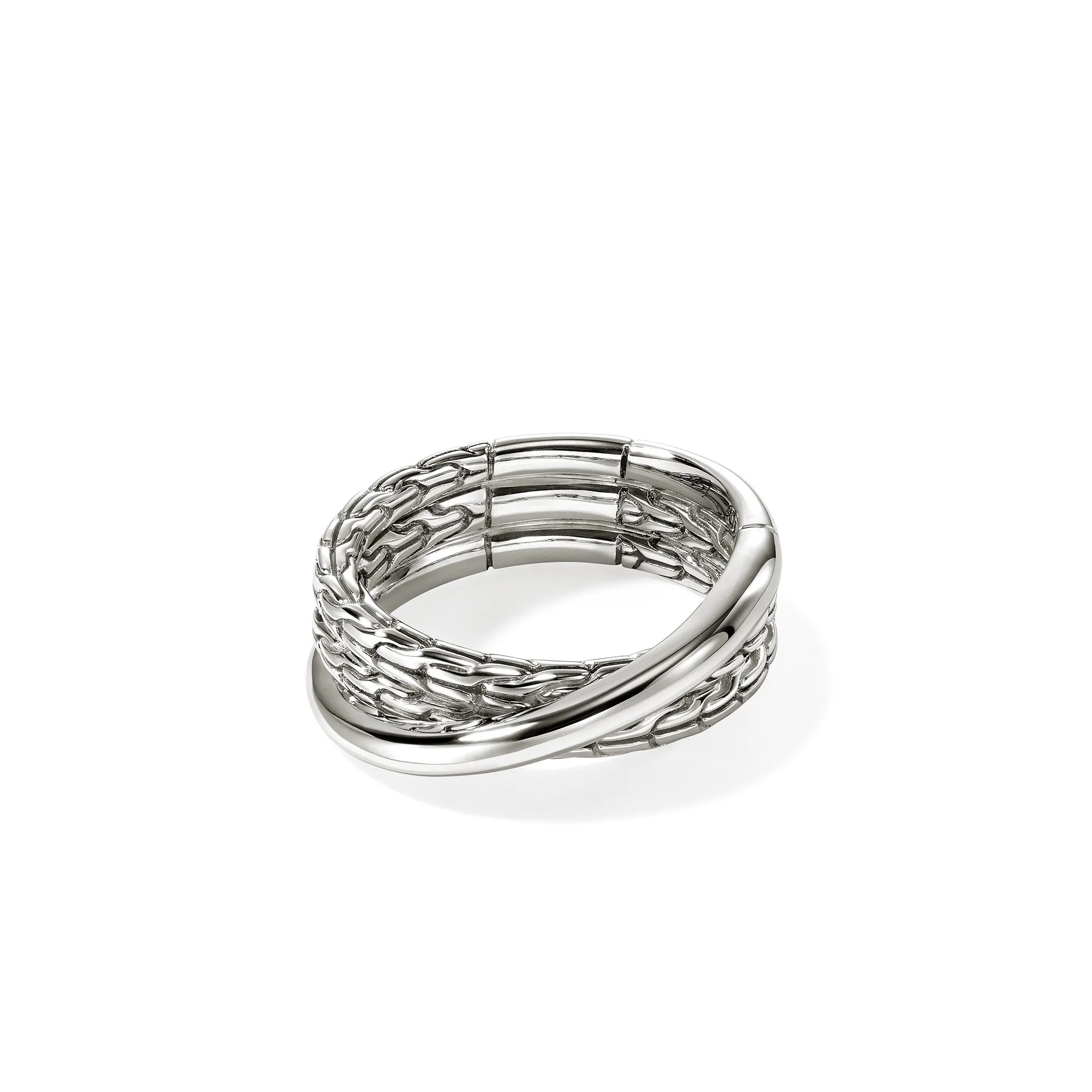 JH Essential Crossover Ring, Sterling Silver|RB98715 sold by John Hardy