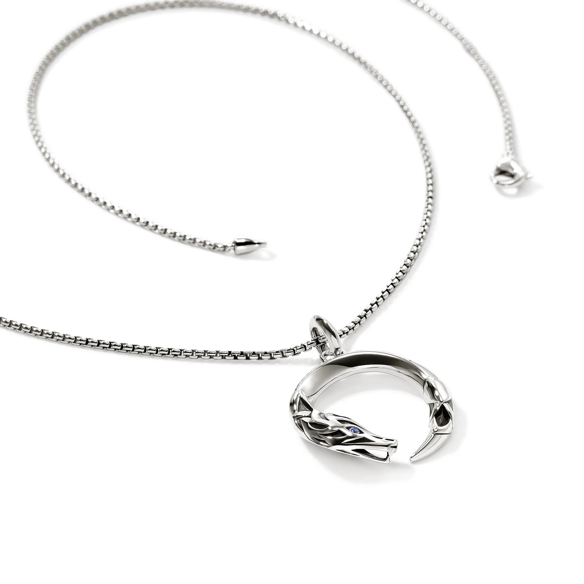 Naga Pendant Necklace, Sterling Silver, Blue Sapphire, 1.6MM|NMS603641BSP sold by John Hardy product image thumbnail 2