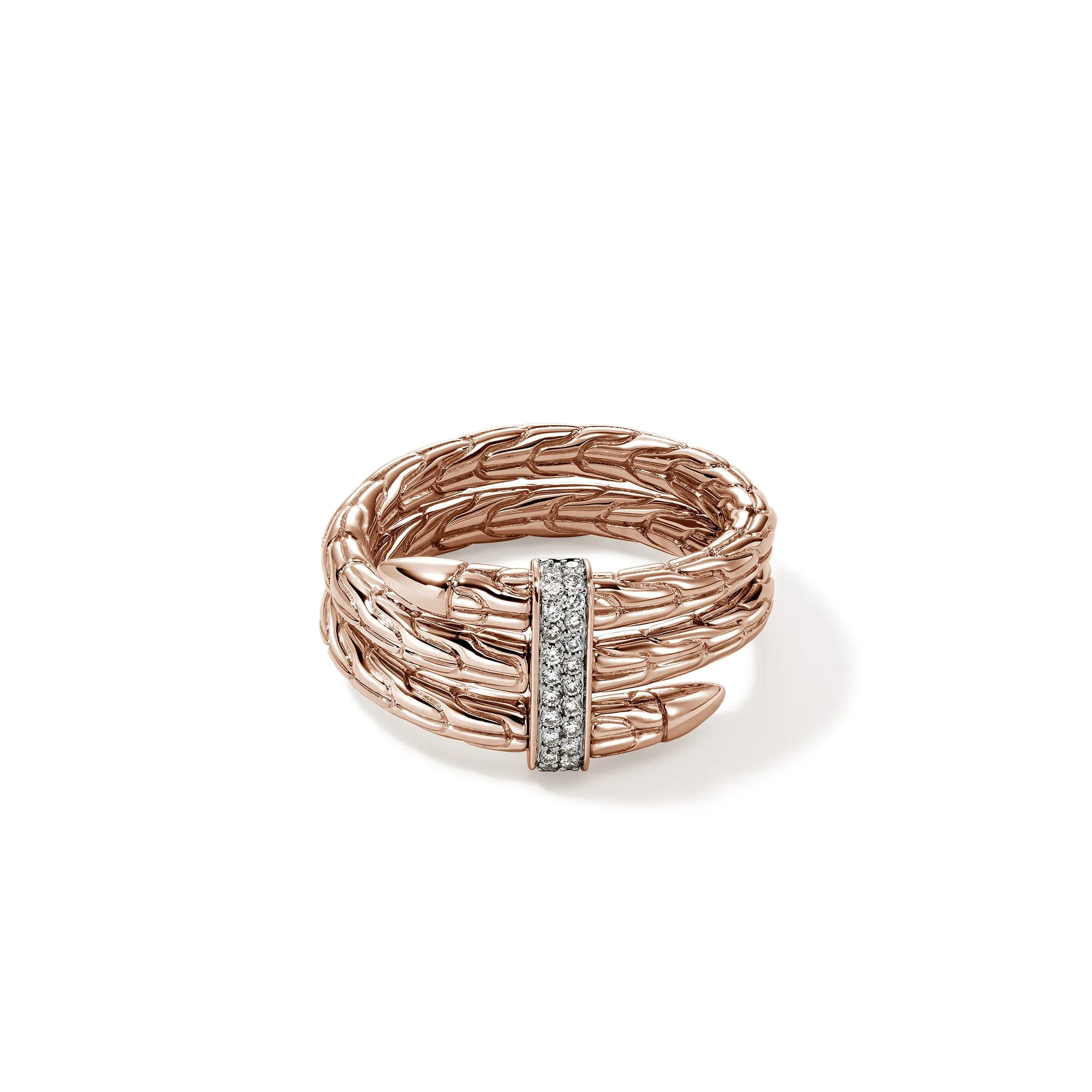 Spear Ring, Rose Gold, Diamonds, Wide|RGGX986812RDI sold by John Hardy